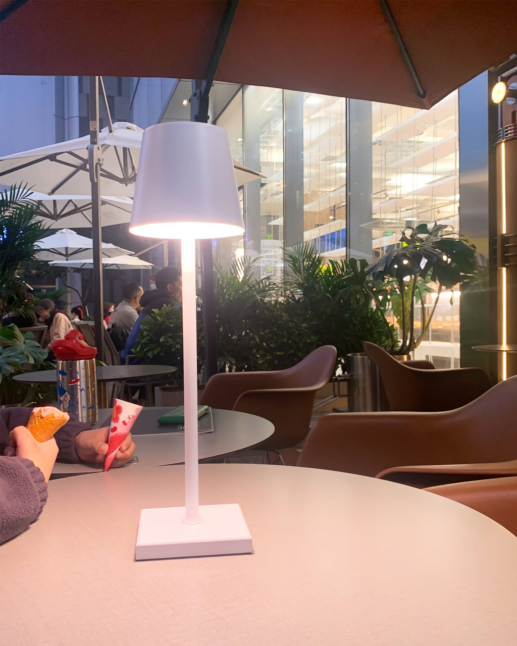 LED Battery-Powered Table Lamp with Built-in Rechargeable Design for Indoor & Outdoor Use