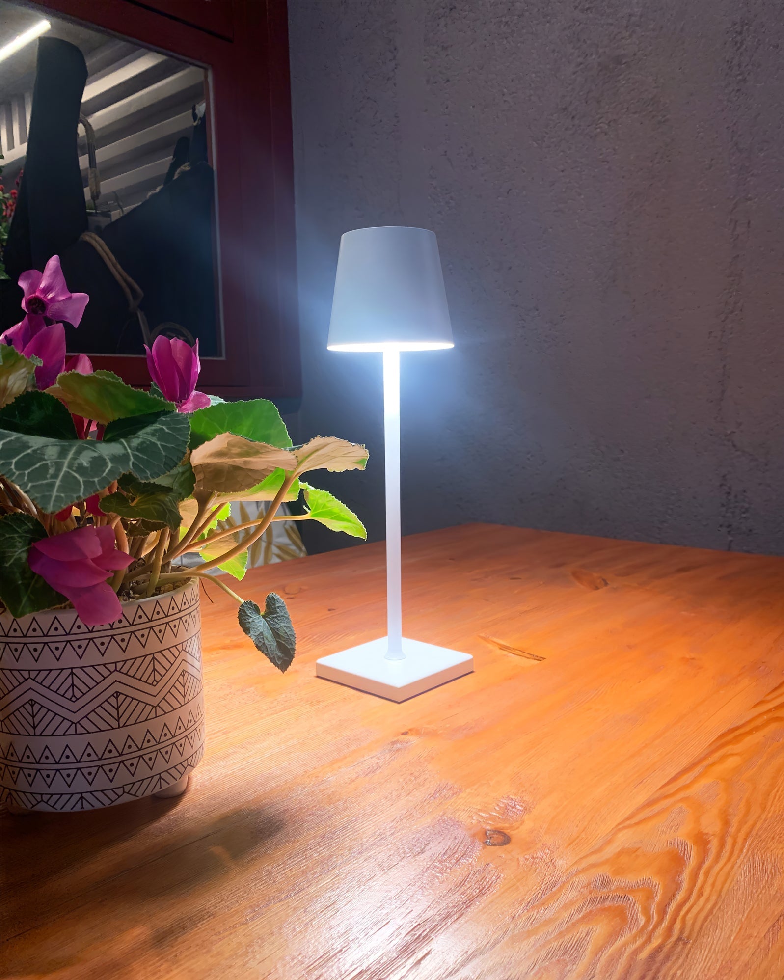 LED Battery-Powered Table Lamp with Built-in Rechargeable Design for Indoor & Outdoor Use