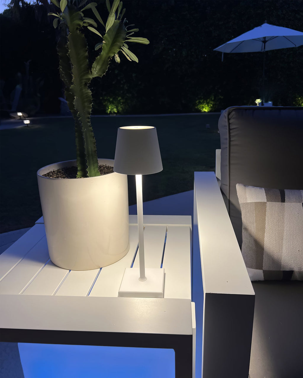 LED Battery-Powered Table Lamp with Built-in Rechargeable Design for Indoor & Outdoor Use