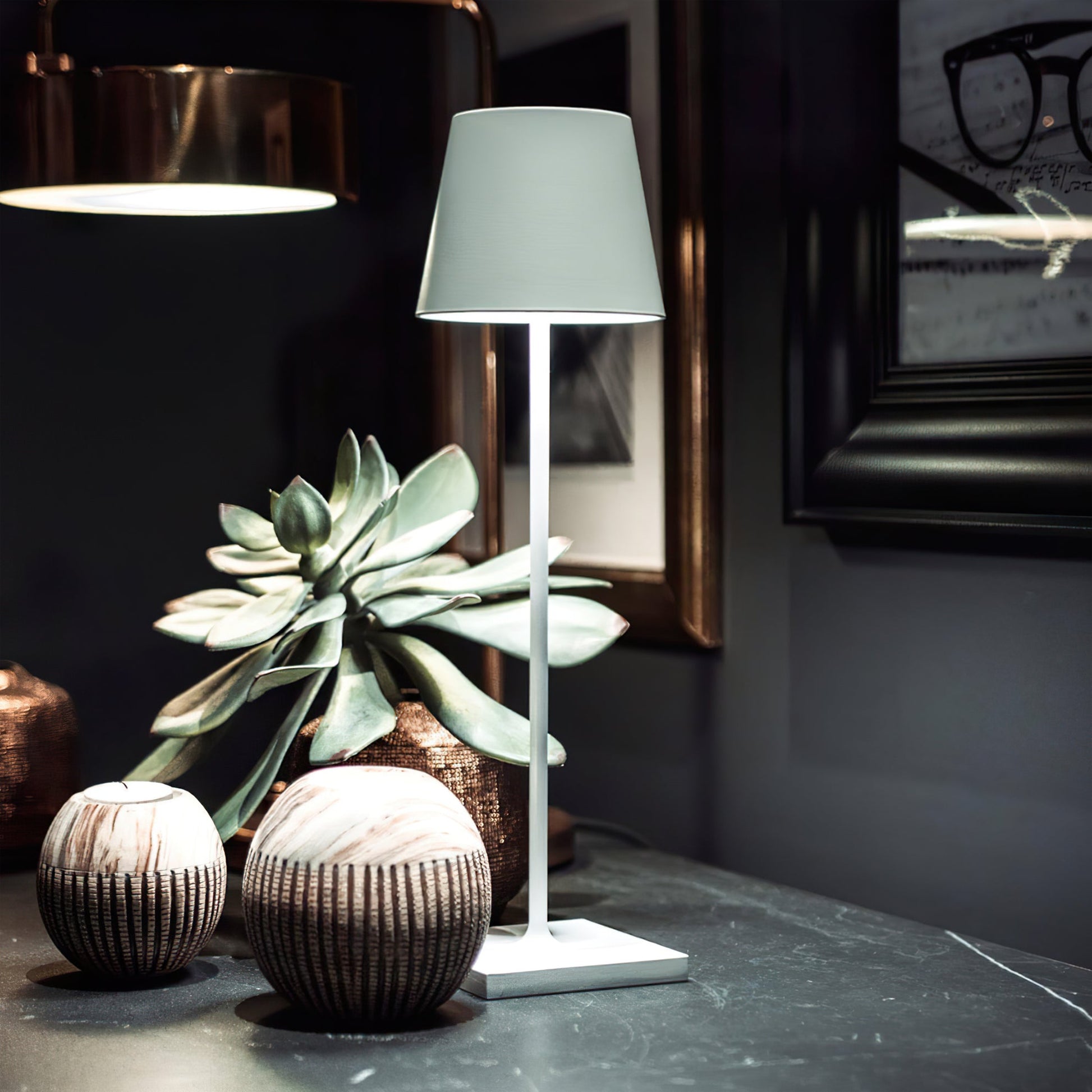 LED Battery-Powered Table Lamp with Built-in Rechargeable Design for Indoor & Outdoor Use