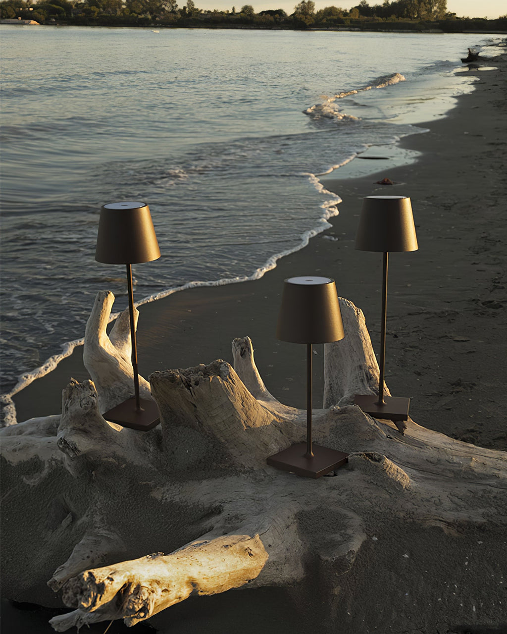 LED Battery-Powered Table Lamp with Built-in Rechargeable Design for Indoor & Outdoor Use