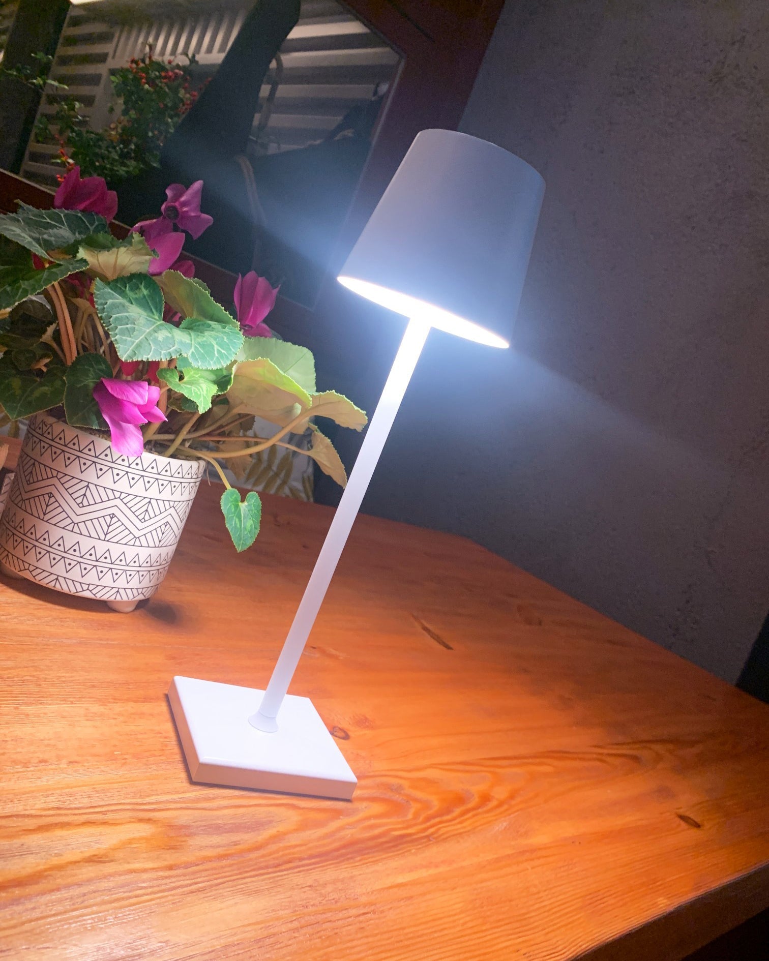 LED Battery-Powered Table Lamp with Built-in Rechargeable Design for Indoor & Outdoor Use