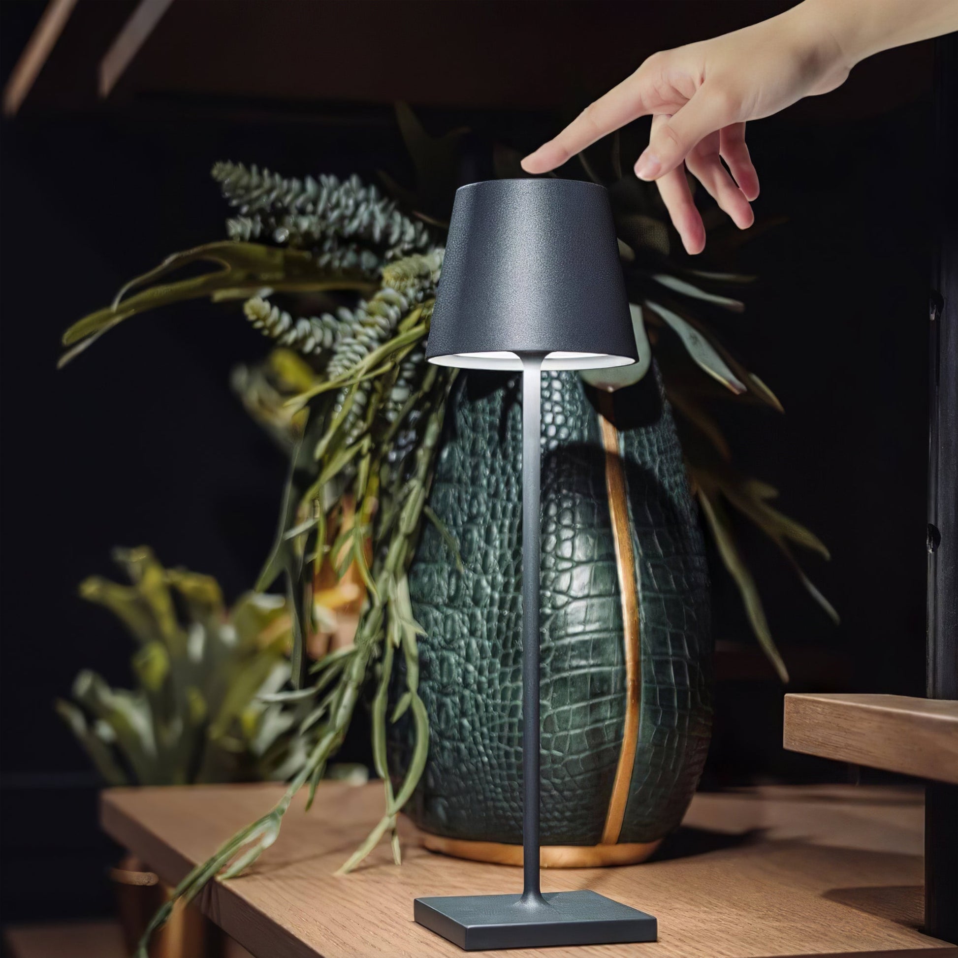 LED Battery-Powered Table Lamp with Built-in Rechargeable Design for Indoor & Outdoor Use