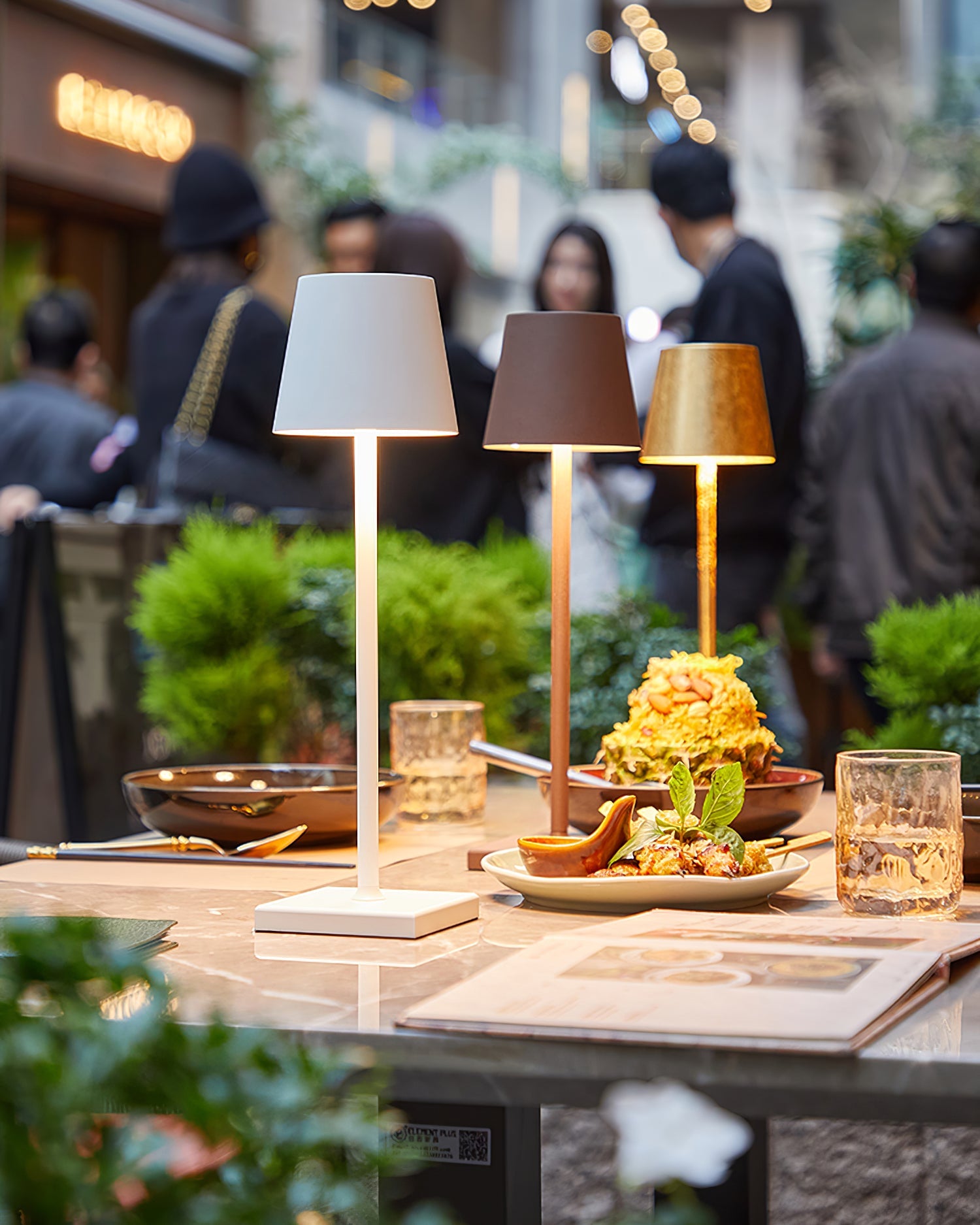 LED Battery-Powered Table Lamp with Built-in Rechargeable Design for Indoor & Outdoor Use