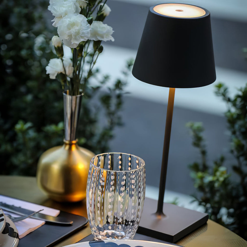 LED Battery-Powered Table Lamp with Built-in Rechargeable Design for Indoor & Outdoor Use