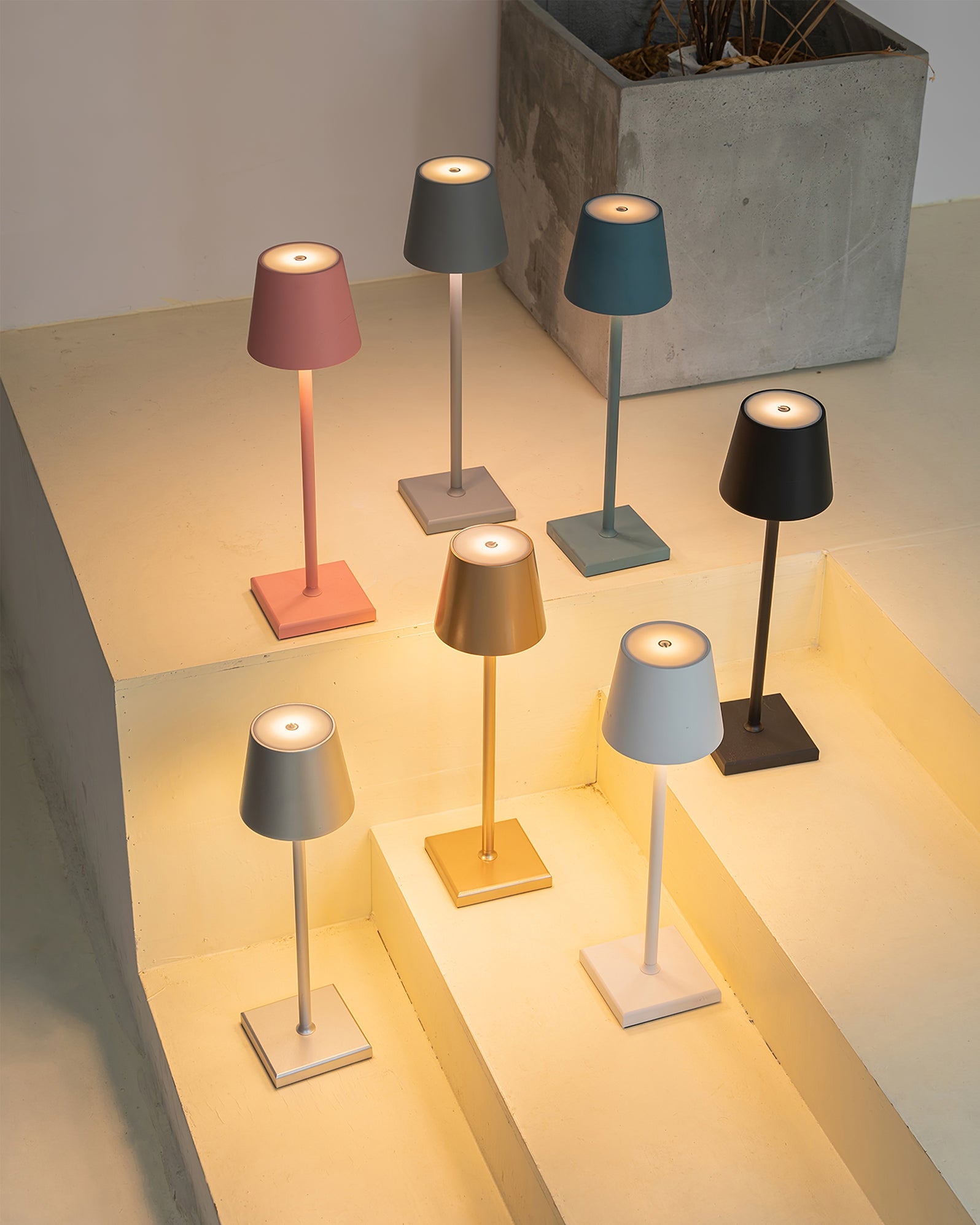LED Built-in Battery Table Lamp - Portable Wireless Light for Home, Office, and Outdoor Use