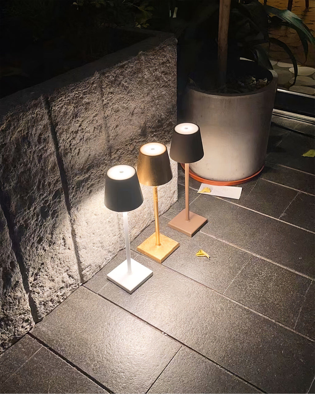 LED Battery-Powered Table Lamp with Built-in Rechargeable Design for Indoor & Outdoor Use