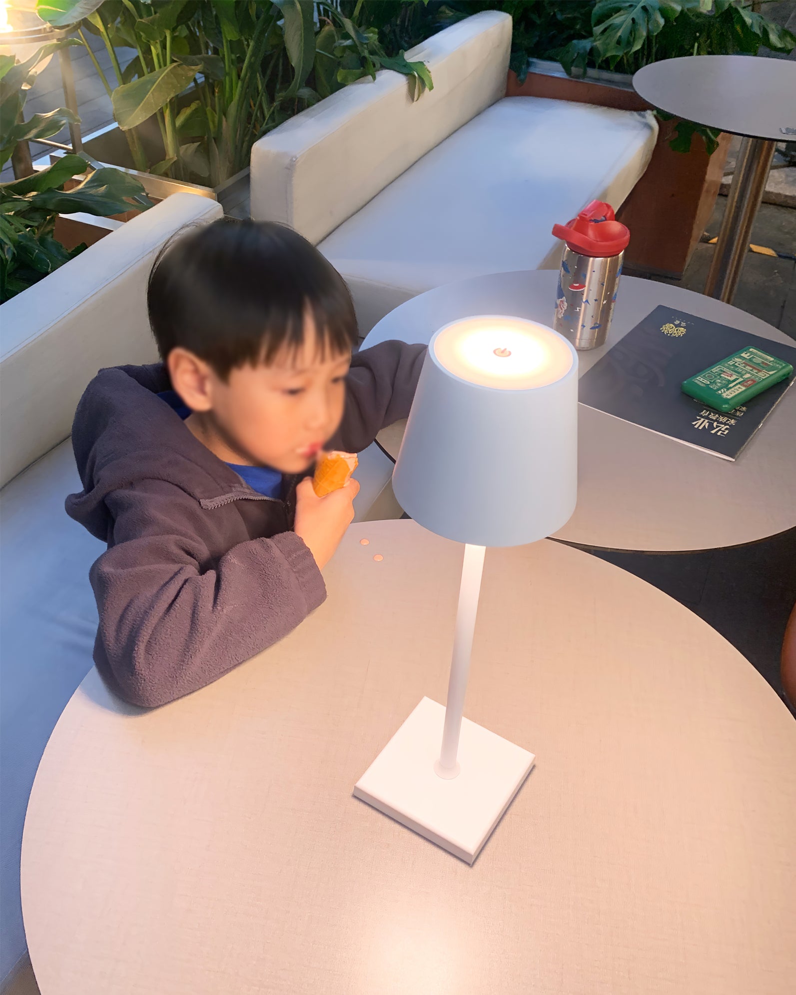 LED Battery-Powered Table Lamp with Built-in Rechargeable Design for Indoor & Outdoor Use