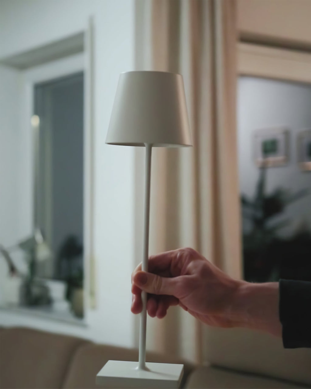 LED Battery-Powered Table Lamp with Built-in Rechargeable Design for Indoor & Outdoor Use