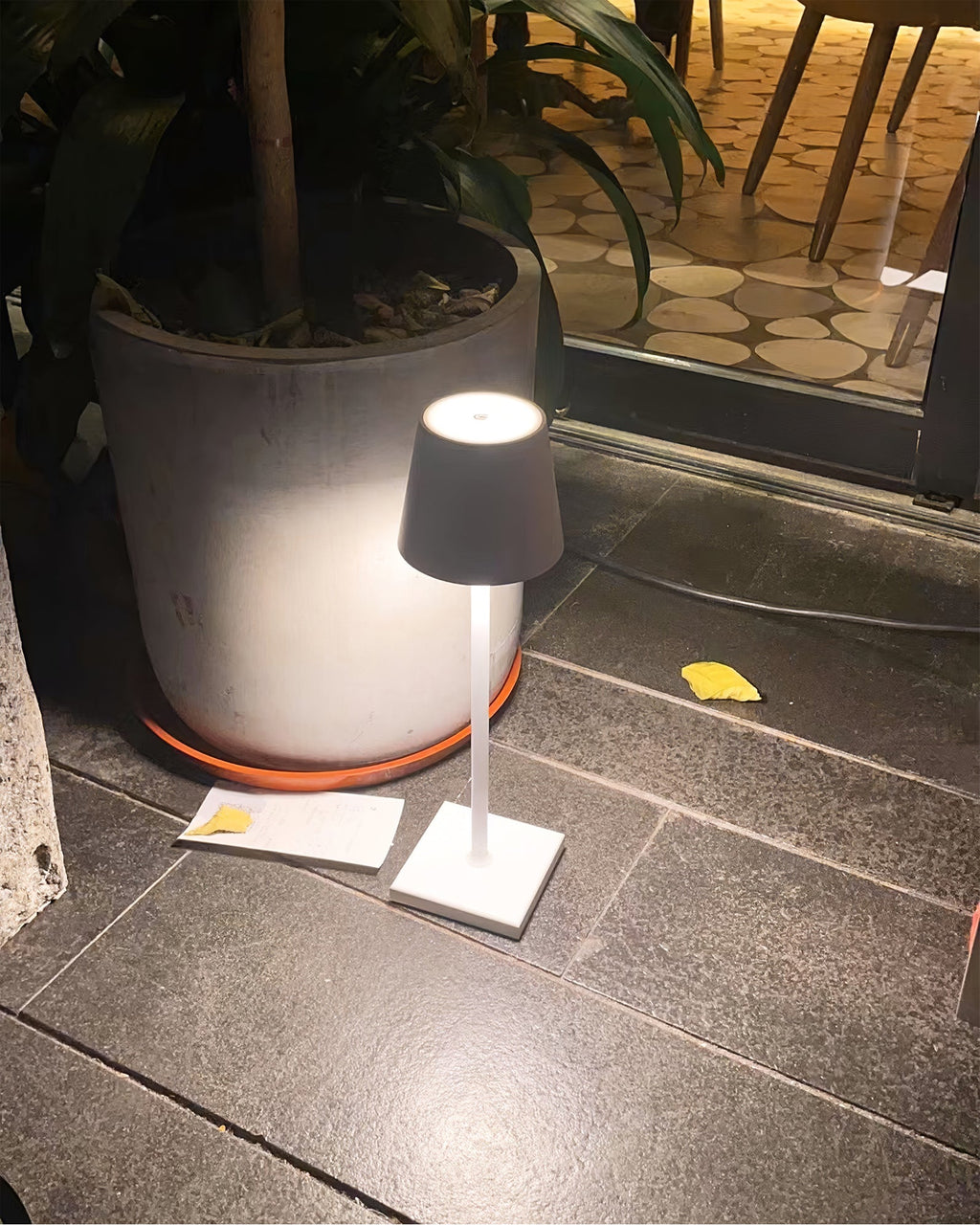 LED Battery-Powered Table Lamp with Built-in Rechargeable Design for Indoor & Outdoor Use