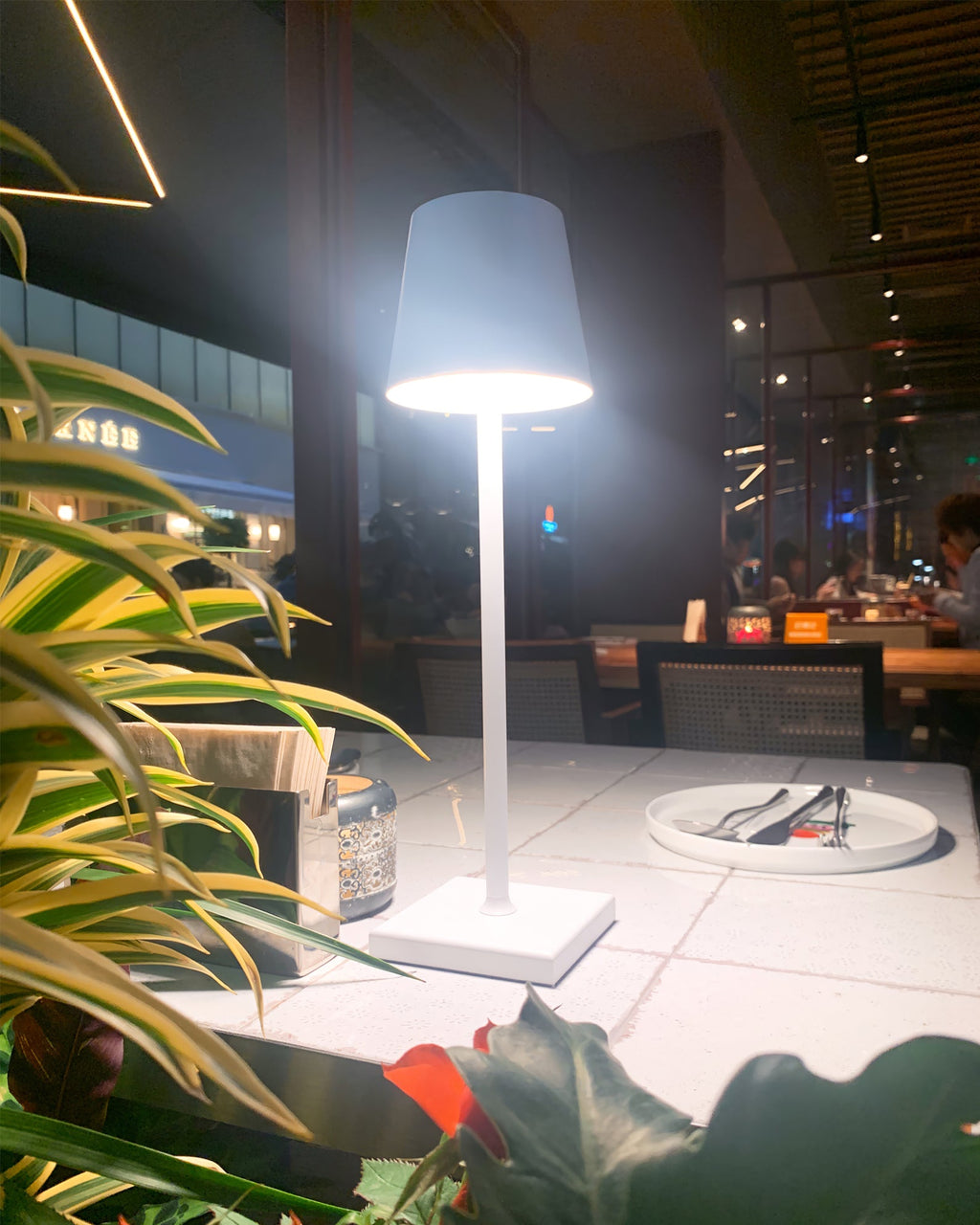 LED Battery-Powered Table Lamp with Built-in Rechargeable Design for Indoor & Outdoor Use