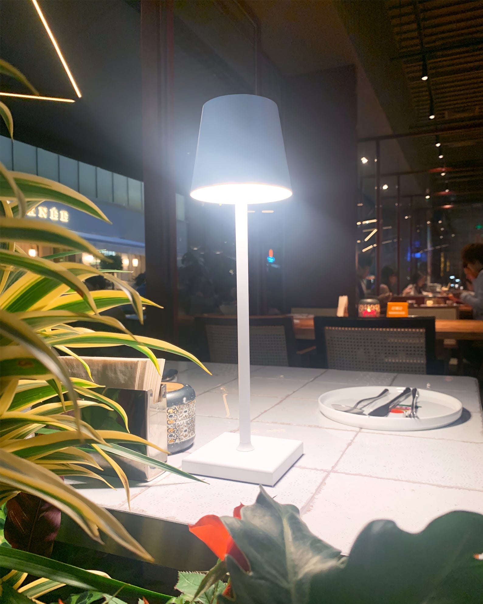 LED Battery-Powered Table Lamp with Built-in Rechargeable Design for Indoor & Outdoor Use
