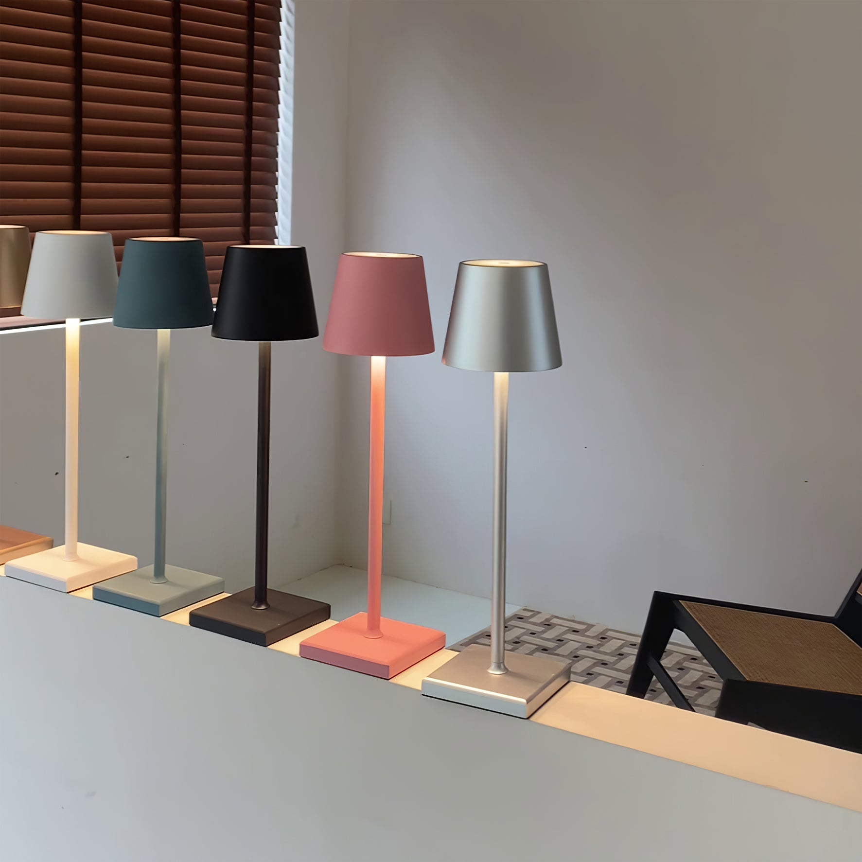 LED Built-in Battery Table Lamp - Portable Wireless Light for Home, Office, and Outdoor Use