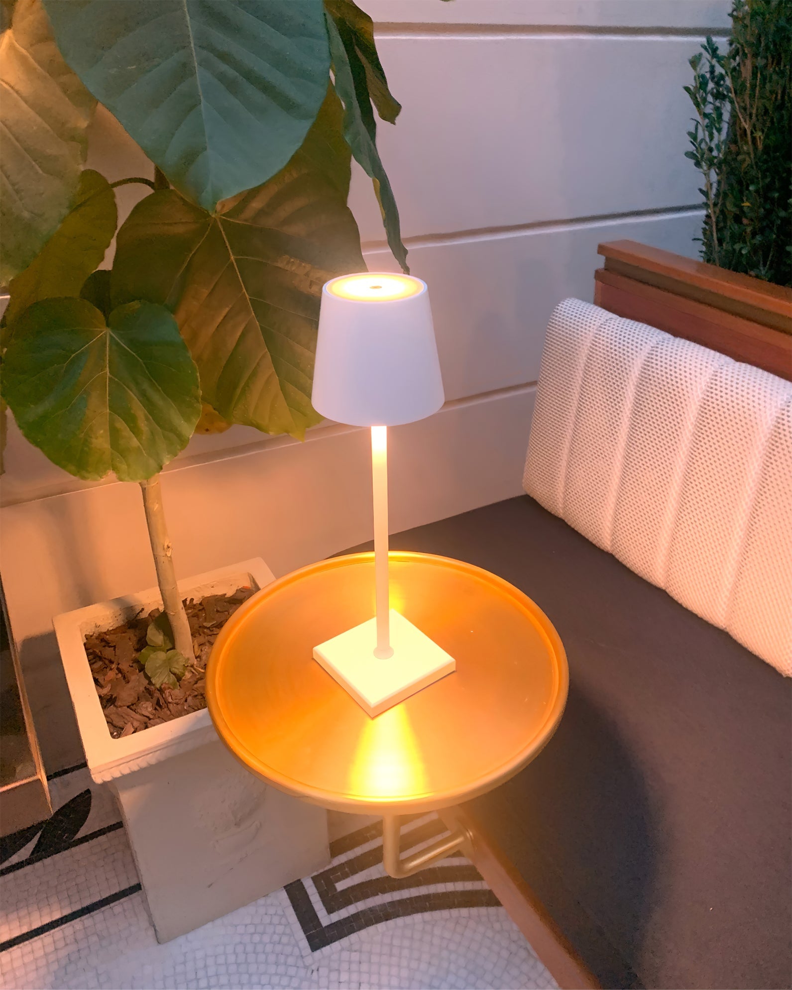 LED Battery-Powered Table Lamp with Built-in Rechargeable Design for Indoor & Outdoor Use