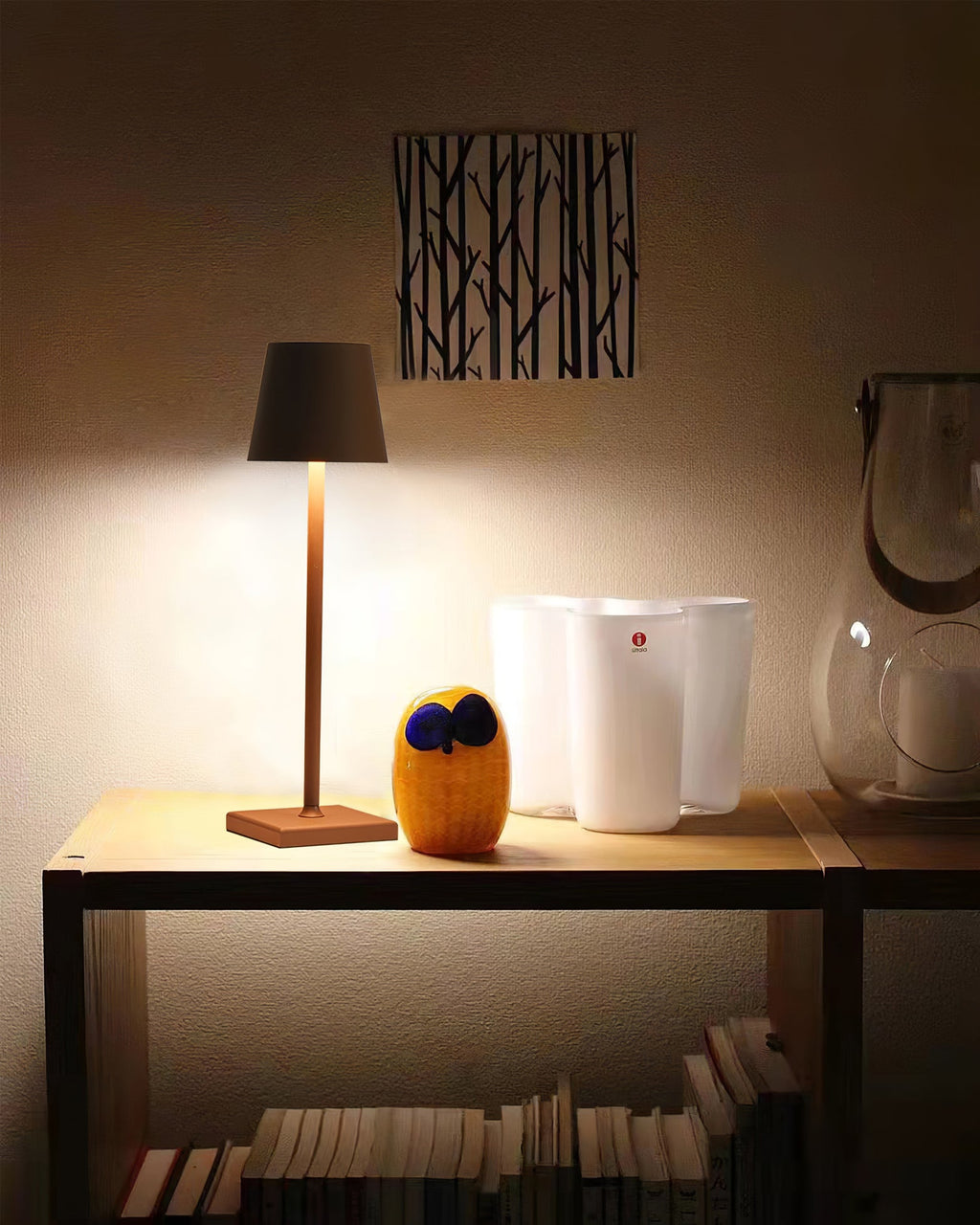 LED Battery-Powered Table Lamp with Built-in Rechargeable Design for Indoor & Outdoor Use