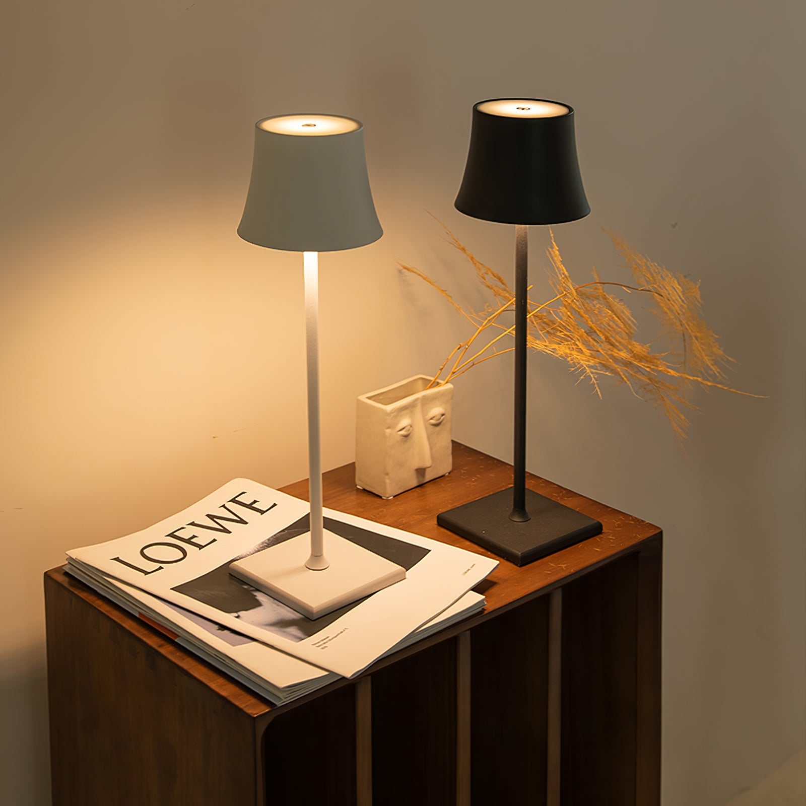 LED Built-in Battery Table Lamp - Portable Wireless Light for Home, Office, and Outdoor Use