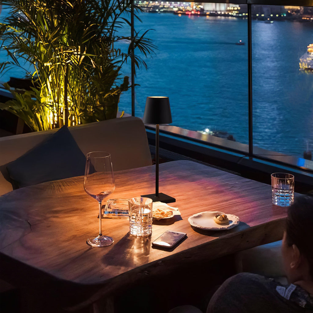 LED Battery-Powered Table Lamp with Built-in Rechargeable Design for Indoor & Outdoor Use