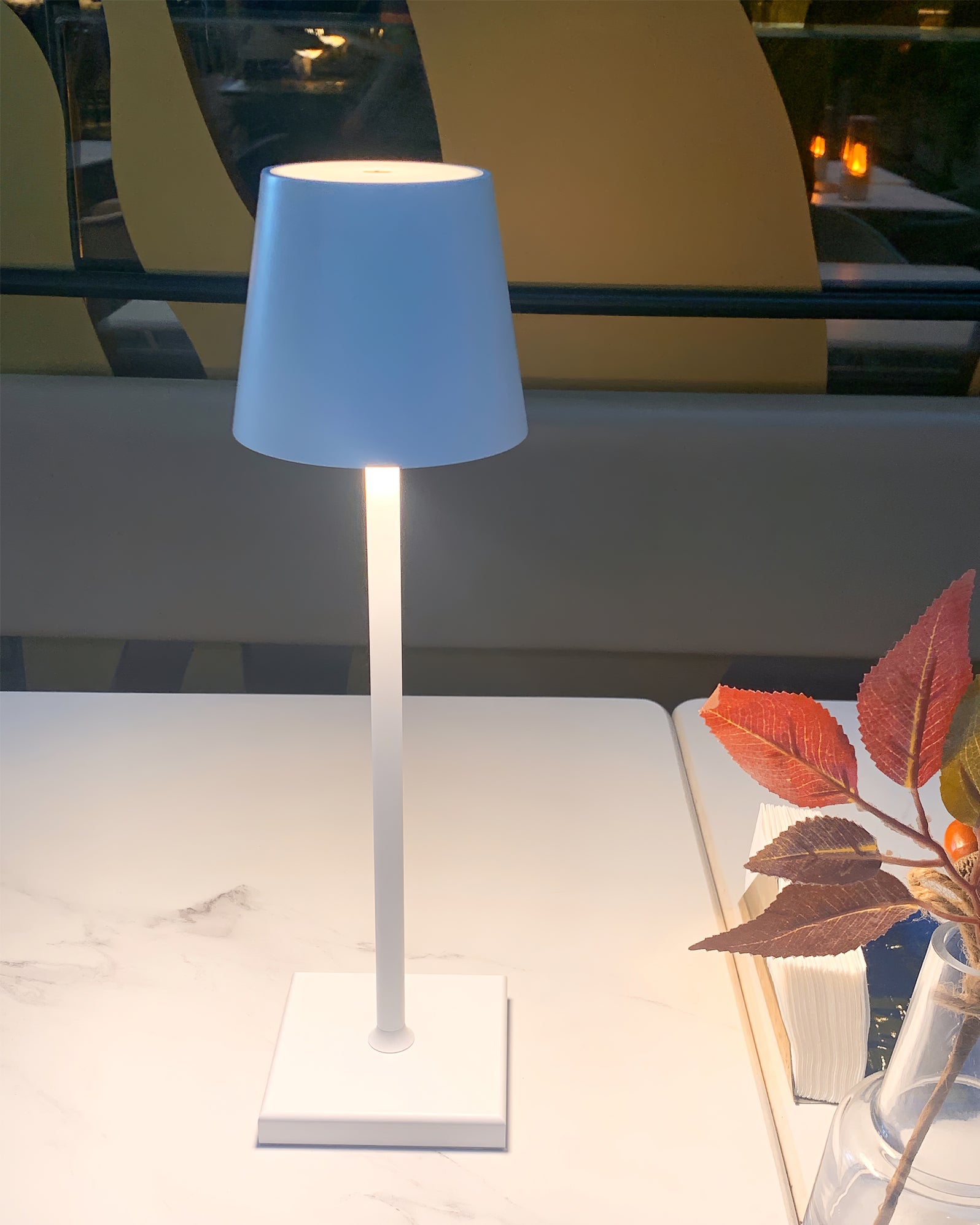 LED Battery-Powered Table Lamp with Built-in Rechargeable Design for Indoor & Outdoor Use