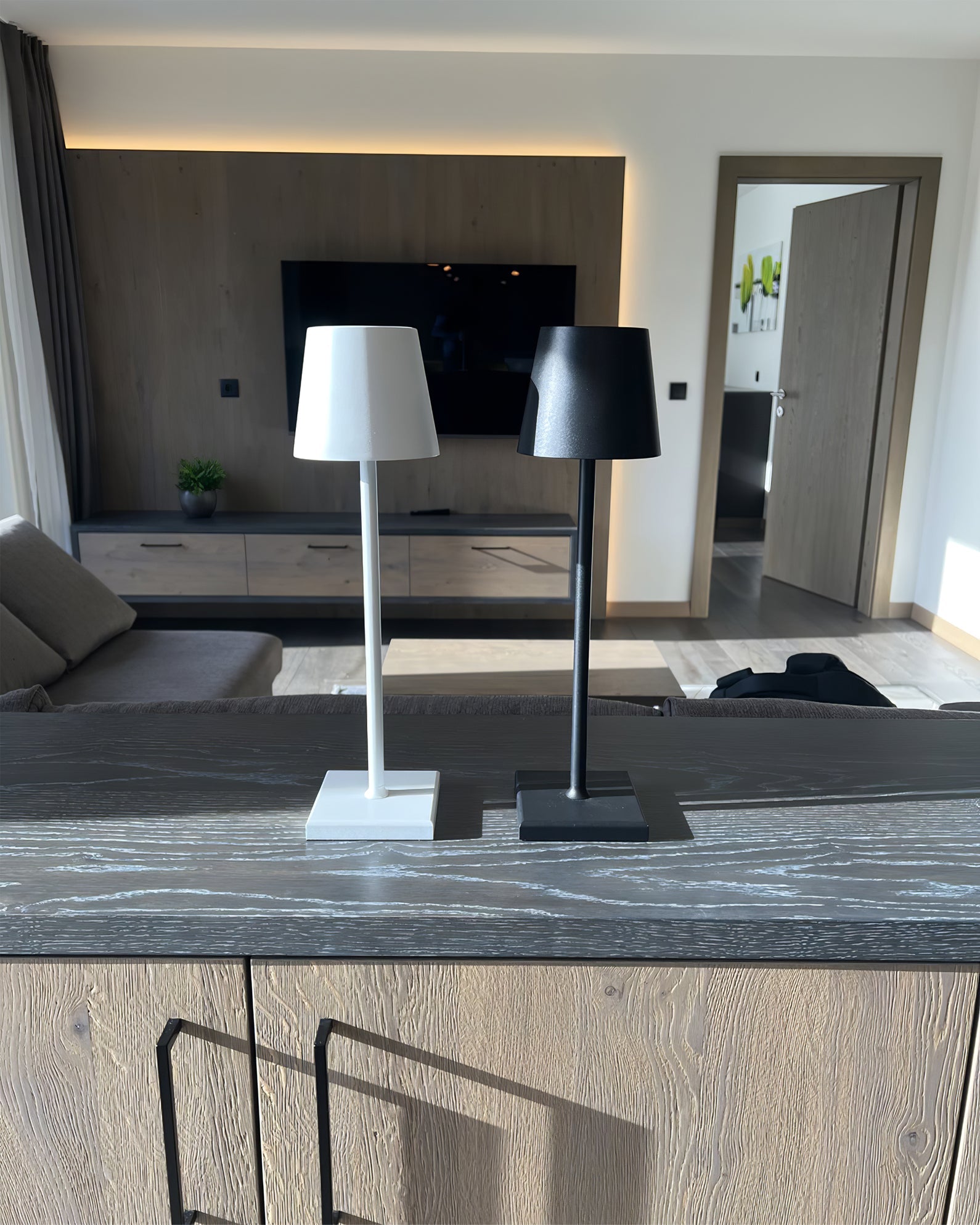 LED Battery-Powered Table Lamp with Built-in Rechargeable Design for Indoor & Outdoor Use