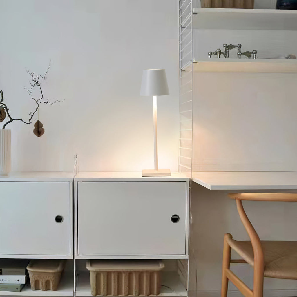 LED Battery-Powered Table Lamp with Built-in Rechargeable Design for Indoor & Outdoor Use
