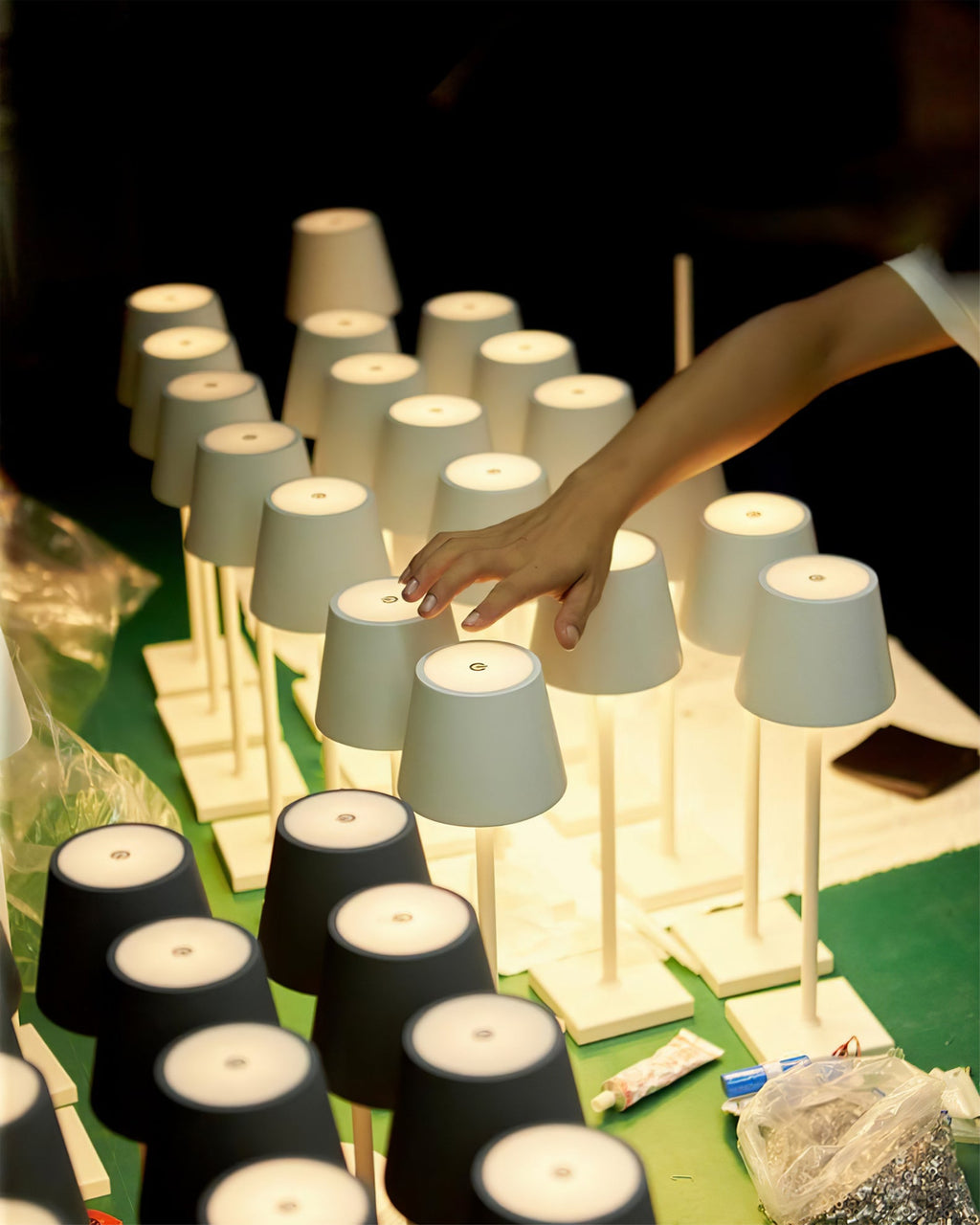 LED Battery-Powered Table Lamp with Built-in Rechargeable Design for Indoor & Outdoor Use