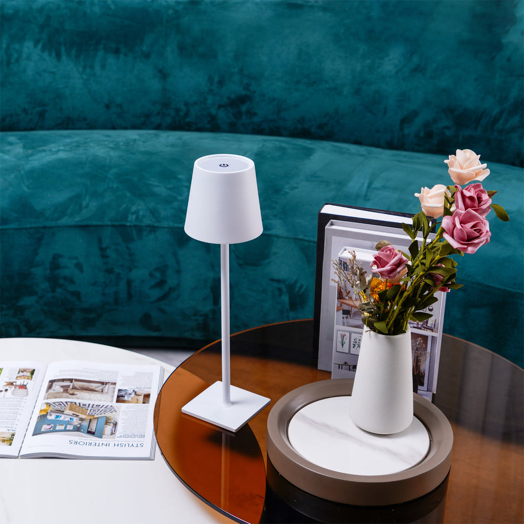 LED Battery-Powered Table Lamp with Built-in Rechargeable Design for Indoor & Outdoor Use