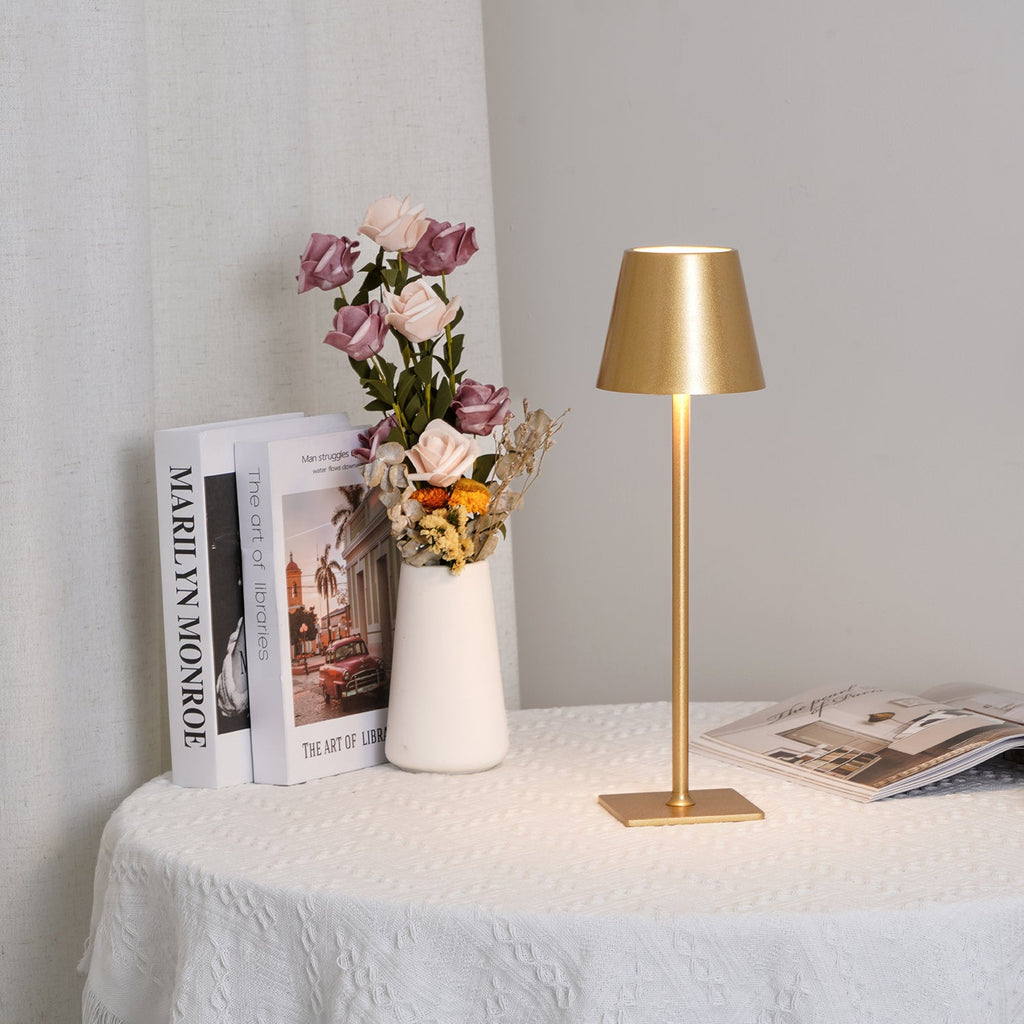 LED Battery-Powered Table Lamp with Built-in Rechargeable Design for Indoor & Outdoor Use