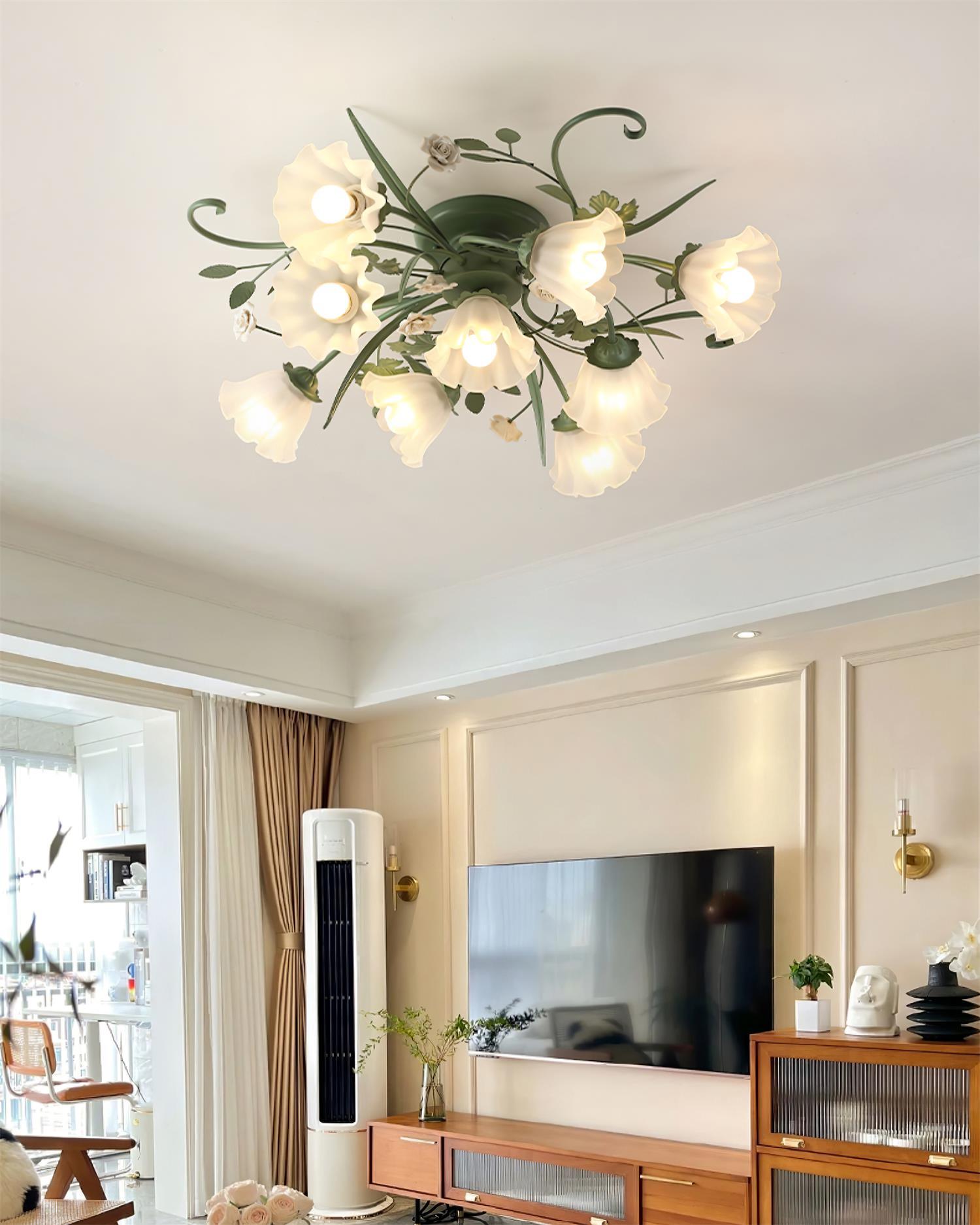 LED Quercia Ceiling Lamp - Modern Adjustable Fixture for Living Room & Dining Room Lighting