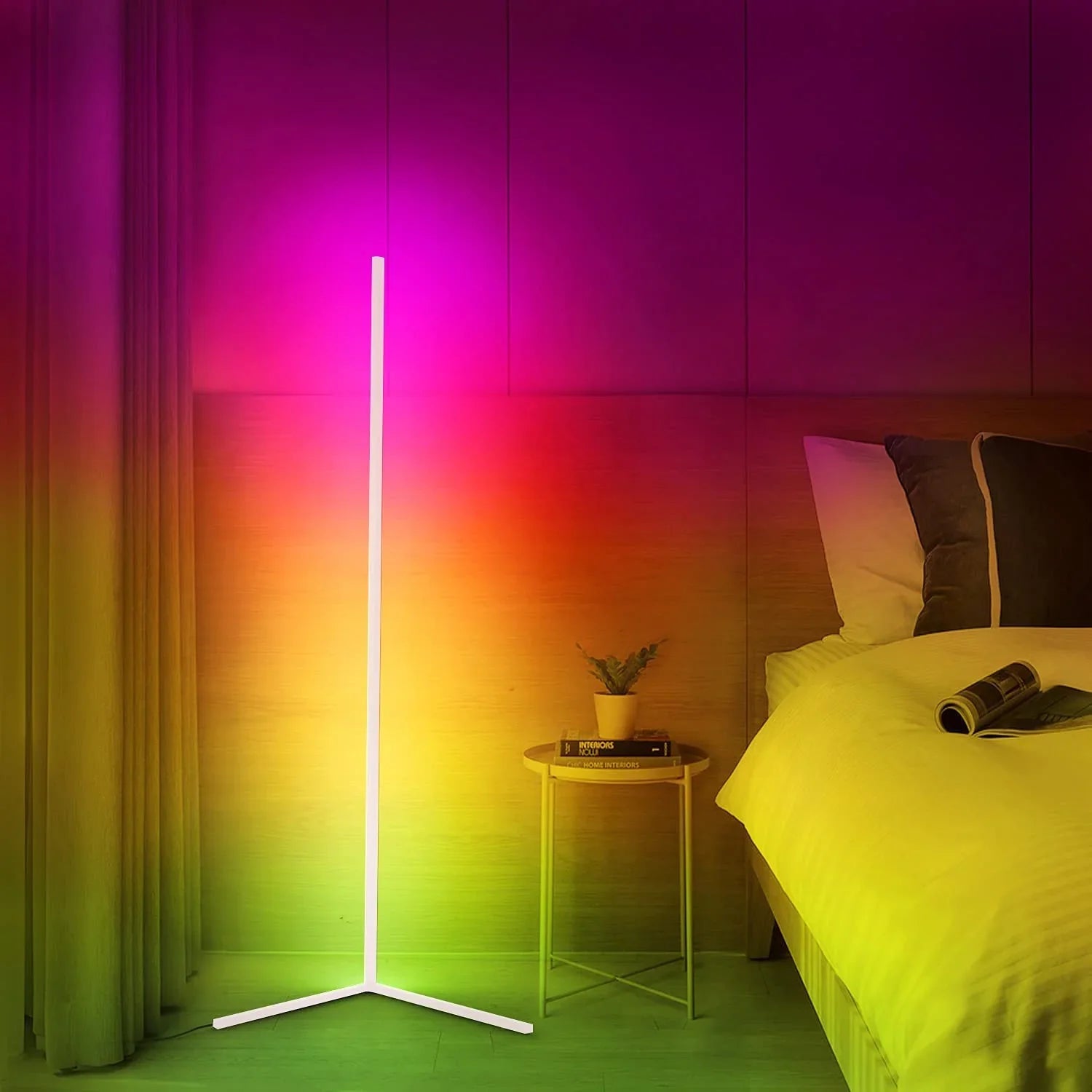 Minimalist Corner LED Floor Lamp: Perfect for Living Room, Bedroom & Office - Slim Lighting for Cozy Ambience