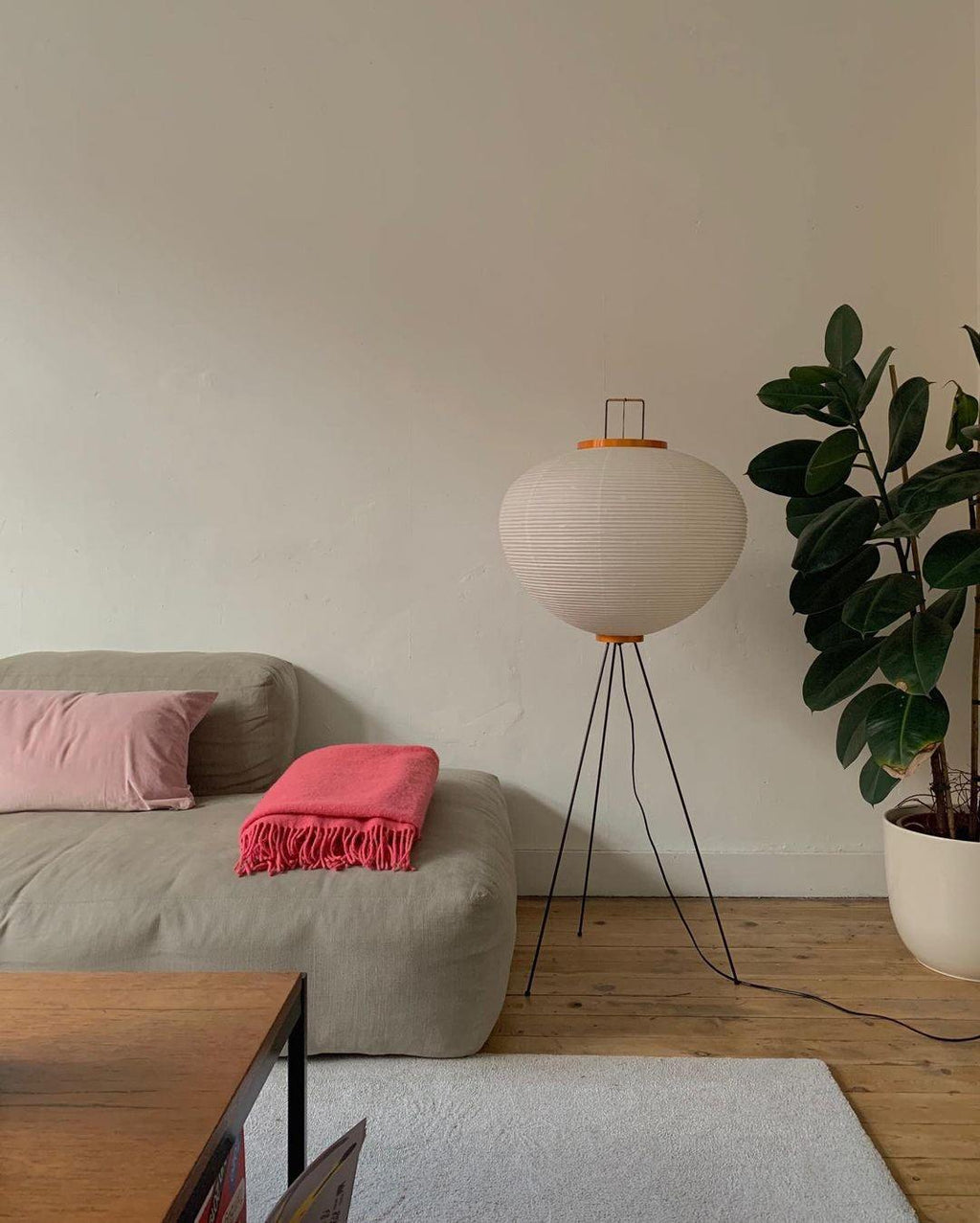 Rice Paper Floor Lamp | Mulberry Paper Shade, Metal Base & Ideal for Indoor Lighting