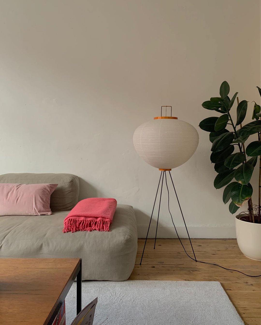 Rice Paper Floor Lamp | Mulberry Paper Shade, Metal Base & Ideal for Indoor Lighting