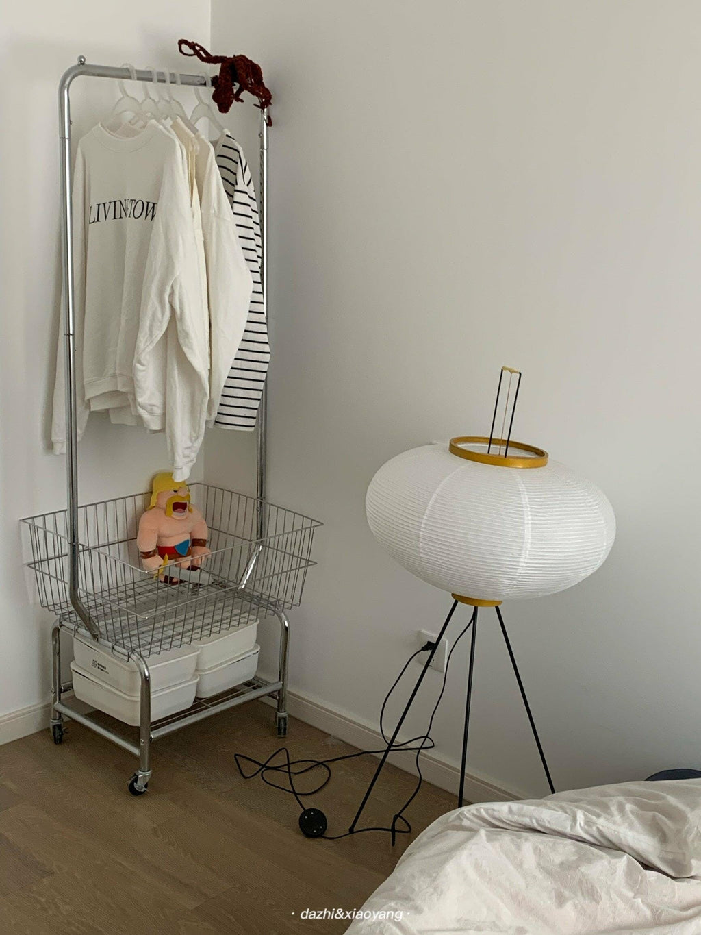 Rice Paper Floor Lamp | Mulberry Paper Shade, Metal Base & Ideal for Indoor Lighting