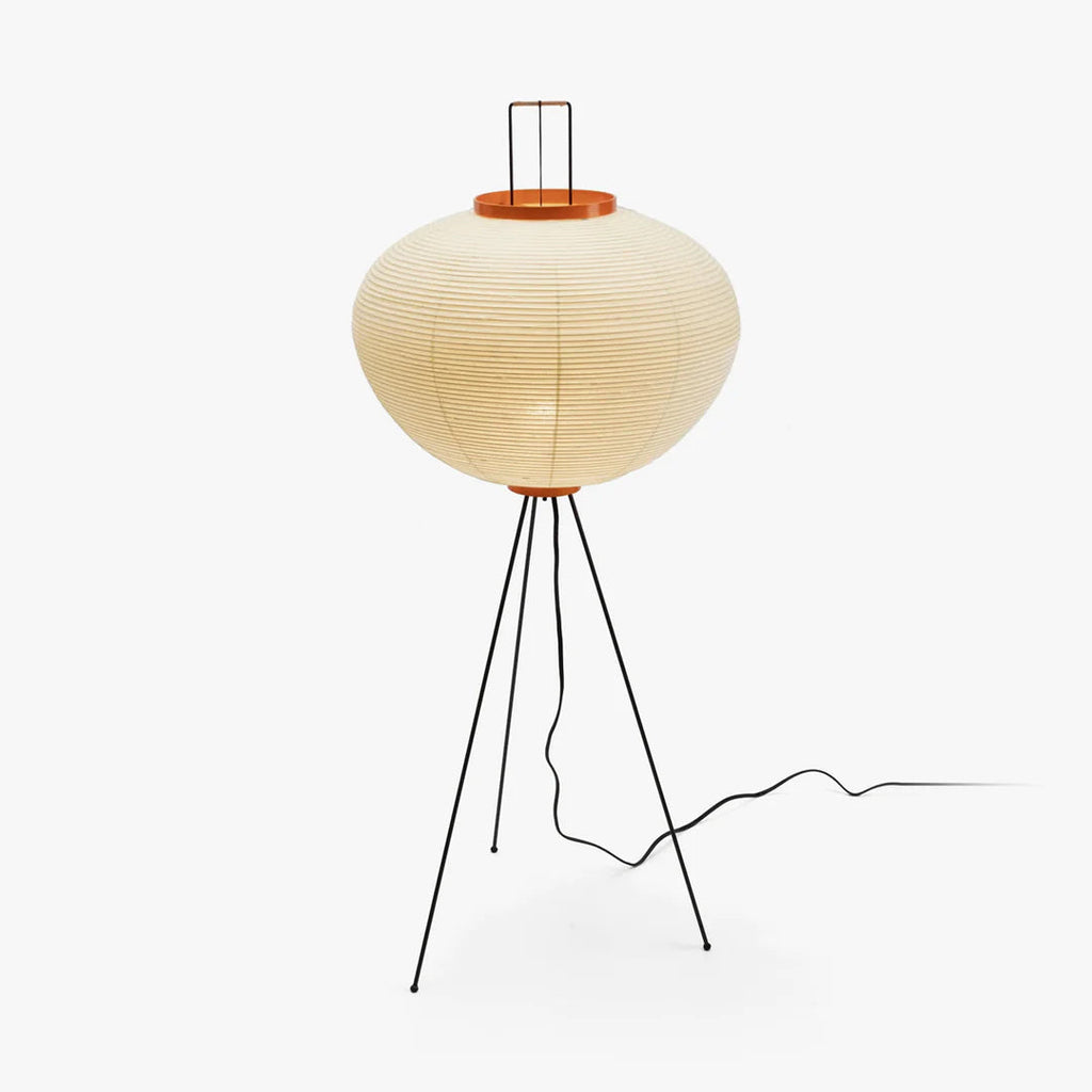 Rice Paper Floor Lamp with Wooden Base - Soft Ambient Lighting for Living Room & Bedroom Decor