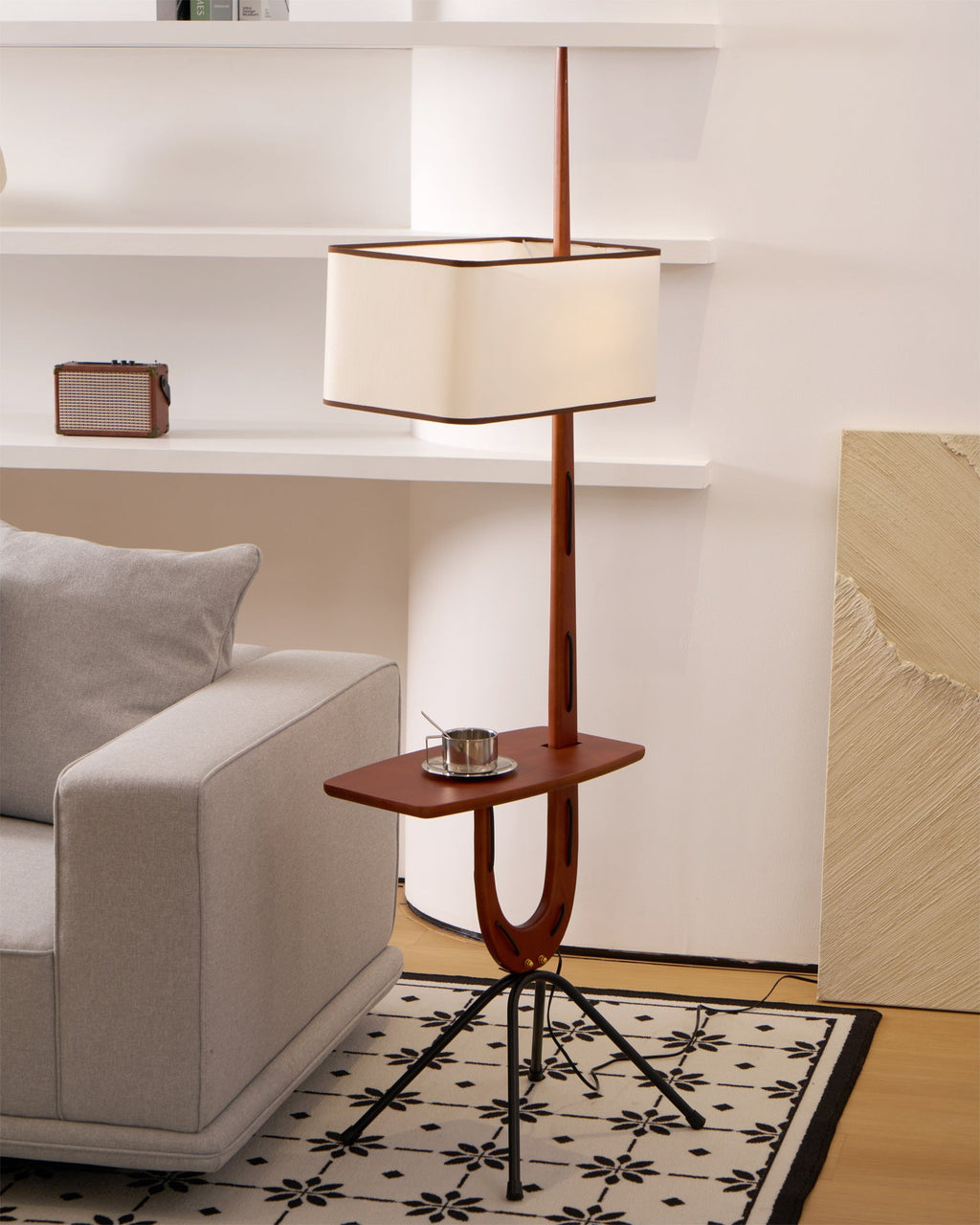 LED Giraffe Floor Lamp with Adjustable Height for Living Room & Kids' Room Lighting