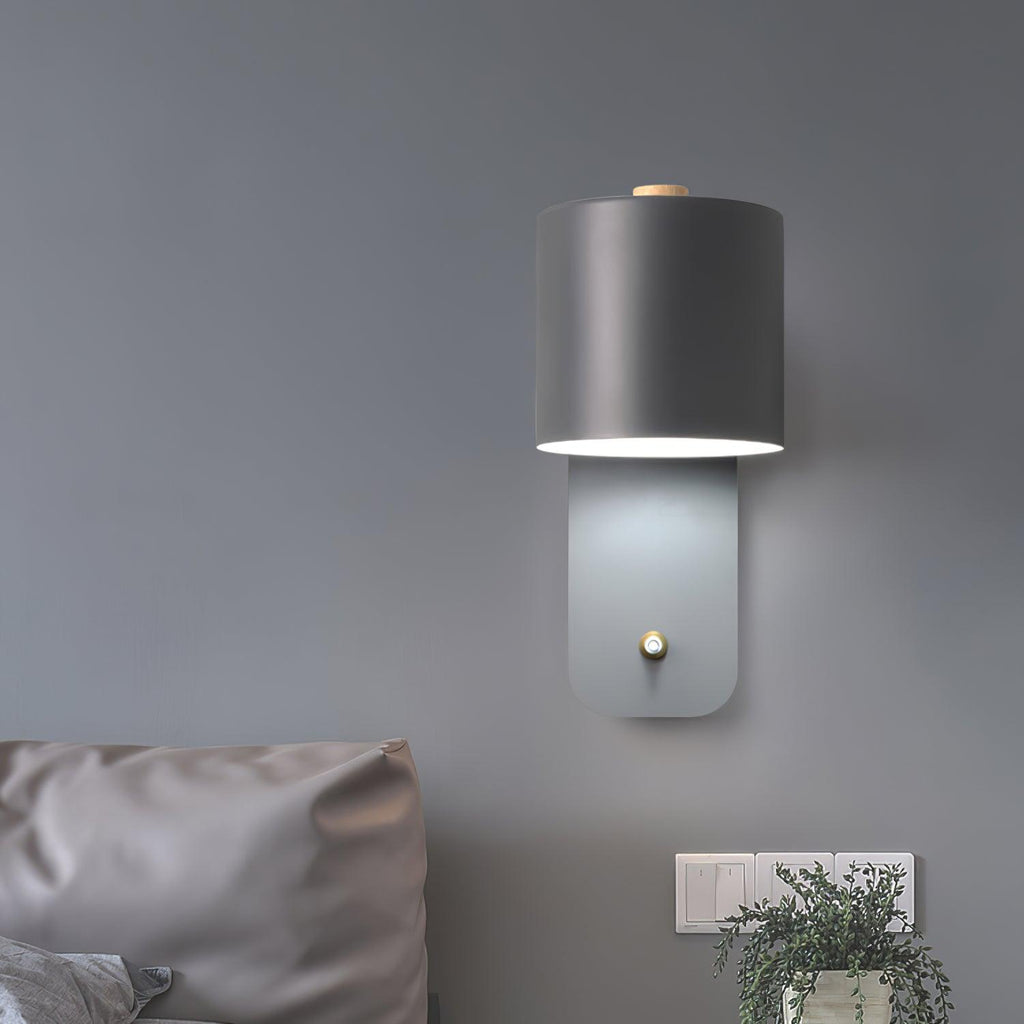Rotatable Cylinder Wall Lamp with Adjustable Brightness for Living Room & Bedroom Lighting