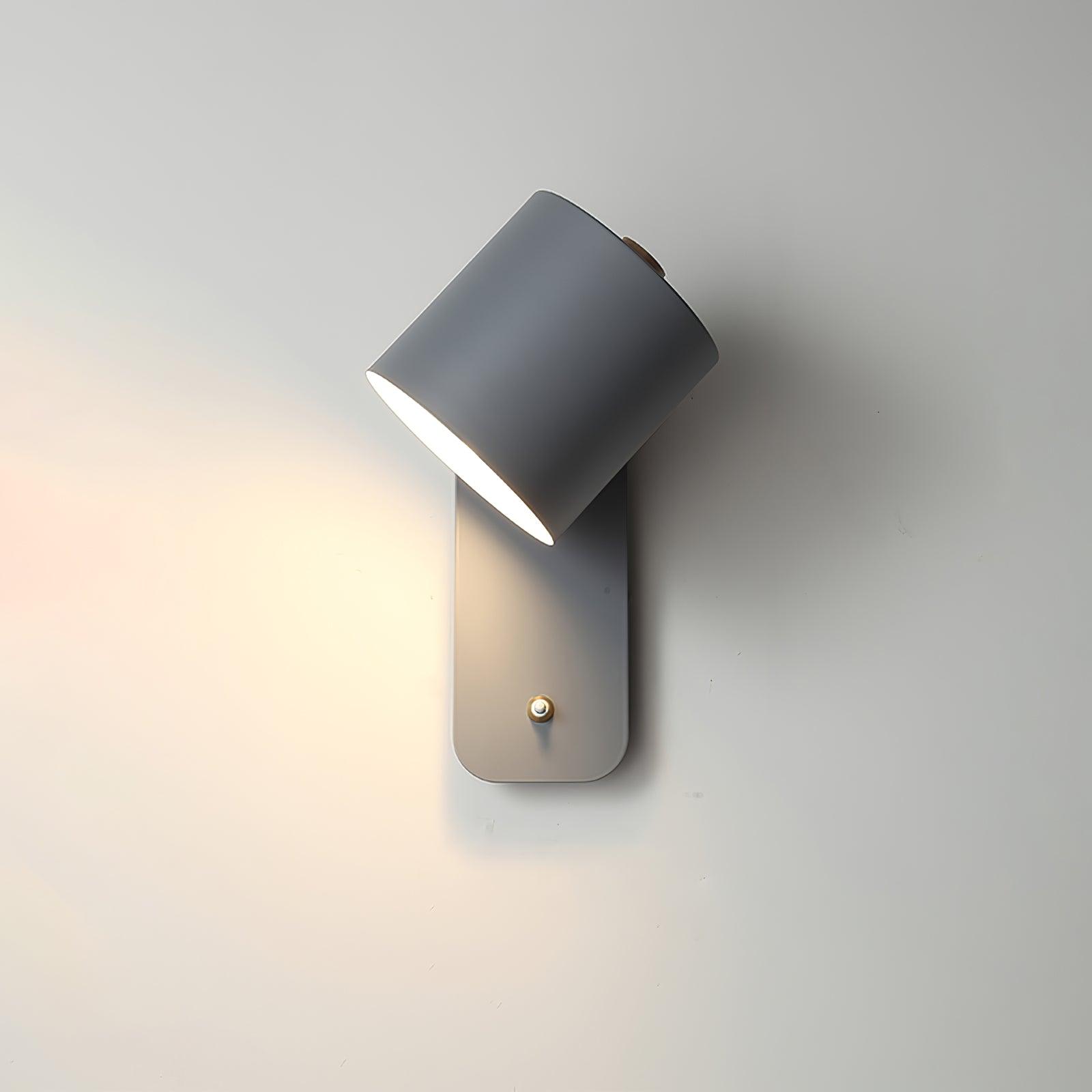 Rotatable Cylinder Wall Lamp with Adjustable Brightness for Living Room & Bedroom Lighting