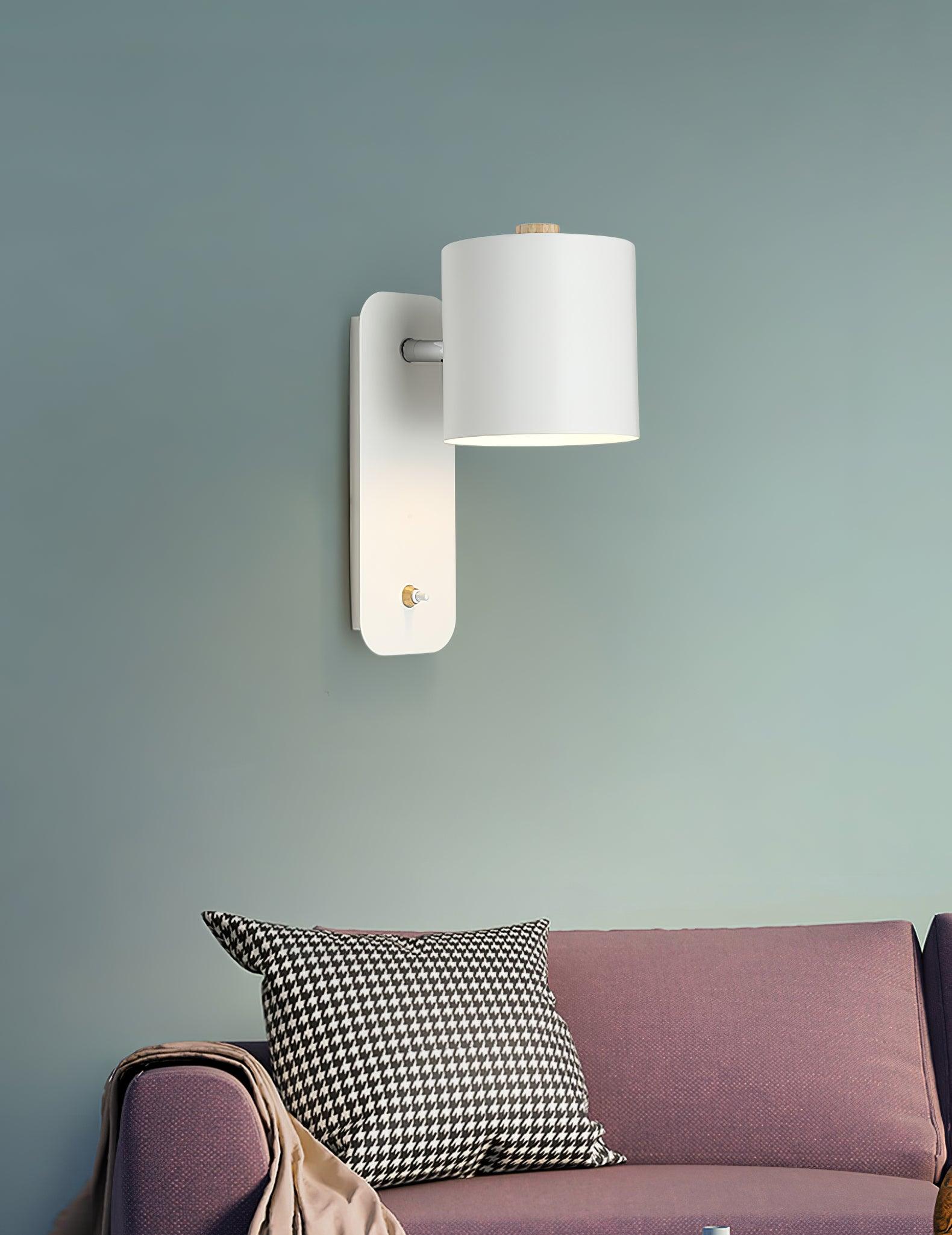 Rotatable Cylinder Wall Lamp with Adjustable Brightness for Living Room & Bedroom Lighting