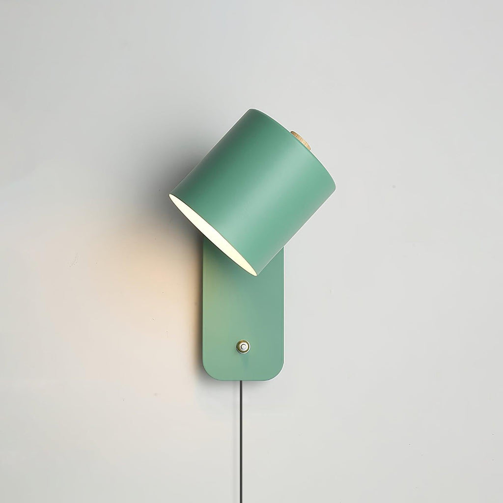 Rotatable Cylinder Plug-in Wall Lamp | 350-Degree Adjustable, Minimalist Design for Modern Indoor Spaces