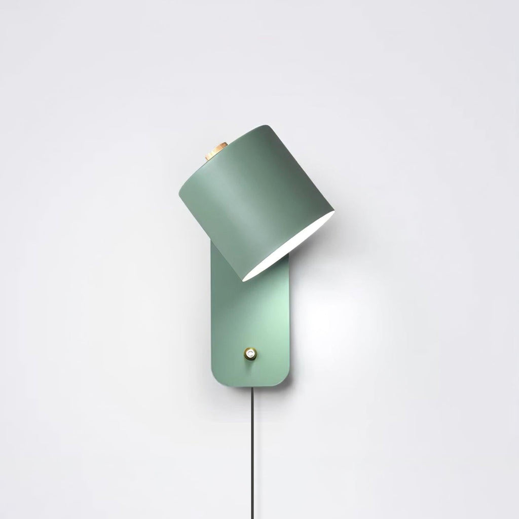 Rotatable Cylinder Plug-in Wall Lamp | 350-Degree Adjustable, Minimalist Design for Modern Indoor Spaces