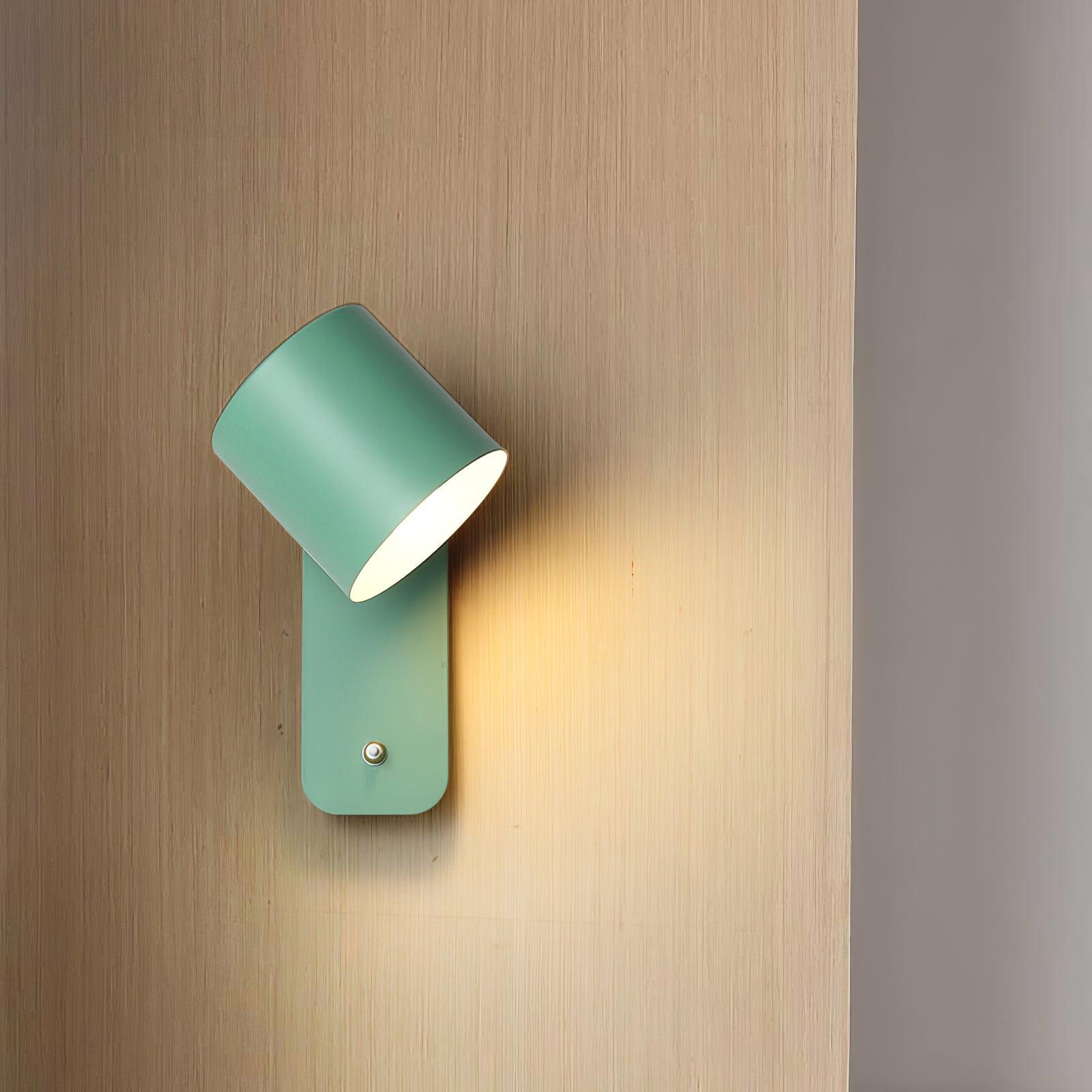 Rotatable Cylinder Wall Lamp with Adjustable Brightness for Living Room & Bedroom Lighting
