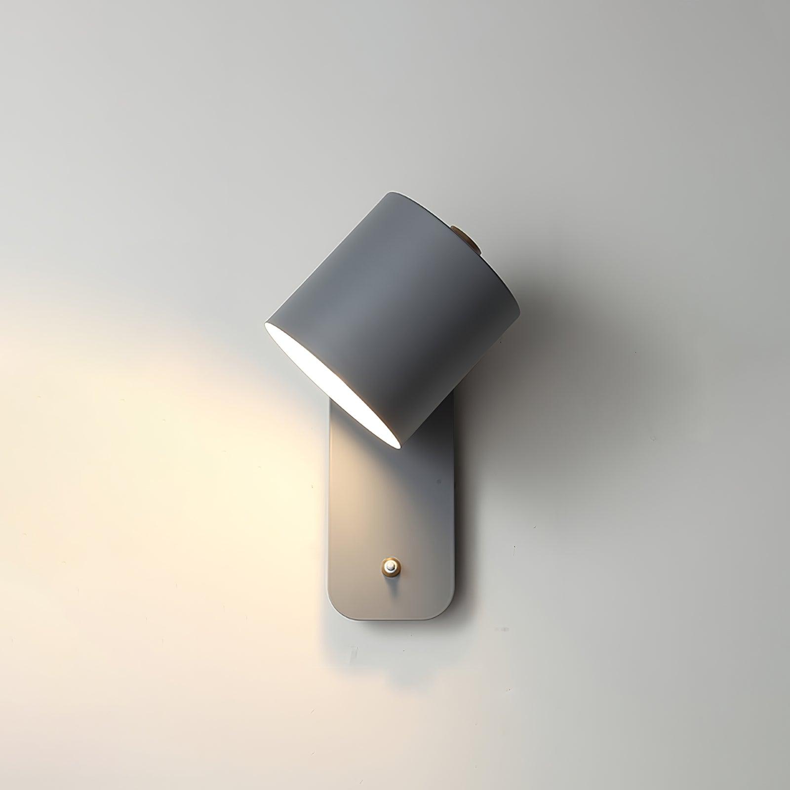 Rotatable Cylinder Wall Lamp with Adjustable Brightness for Living Room & Bedroom Lighting
