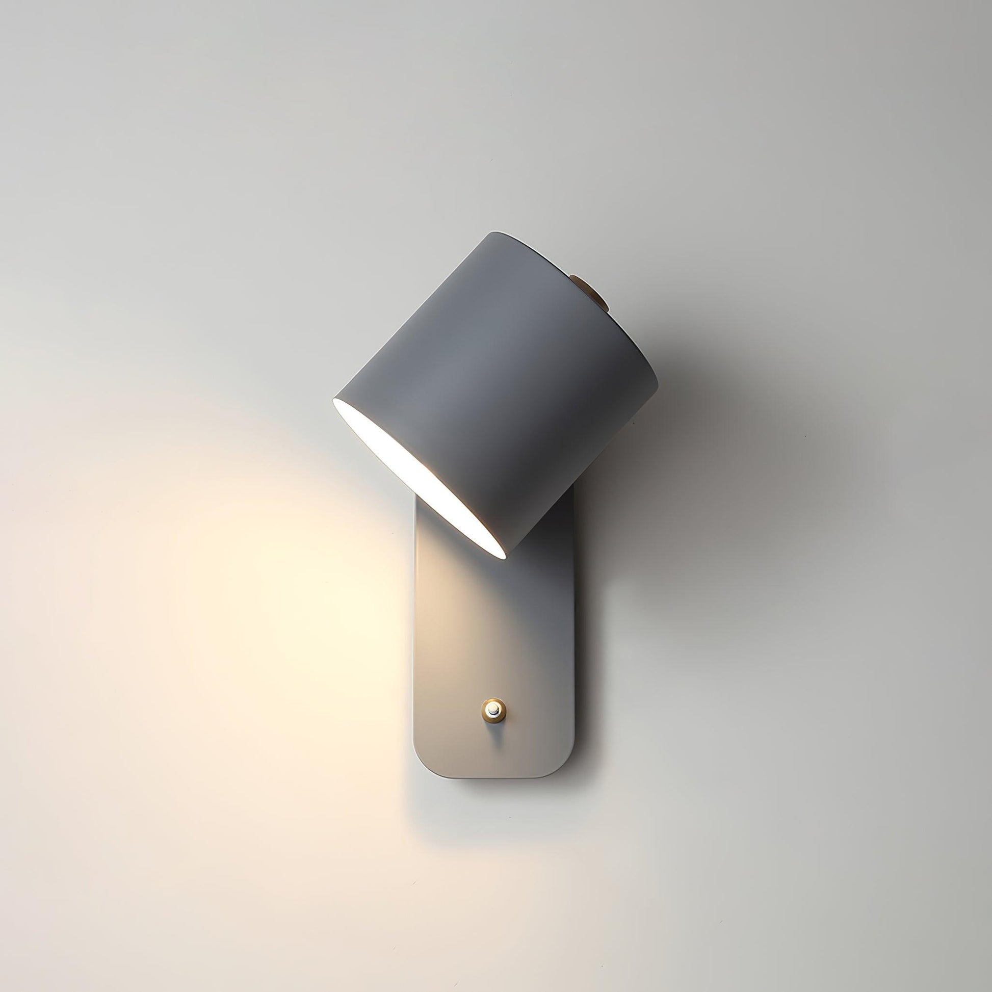 Rotatable Cylinder Wall Lamp with Adjustable Brightness for Living Room & Bedroom Lighting