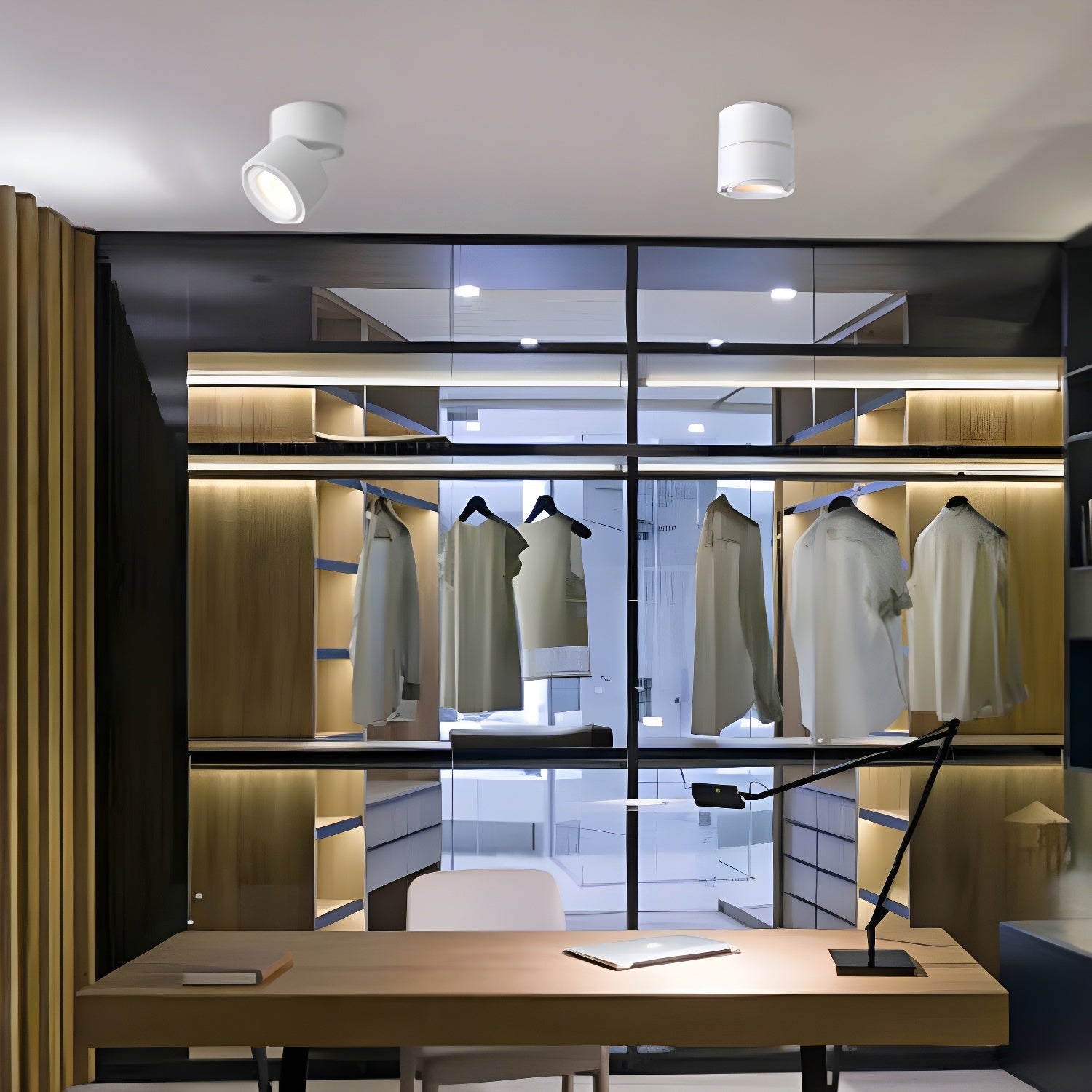 Rotatable LED Spotlight Ceiling Light Fixture for Adjustable Lighting in Living Room & Home Office