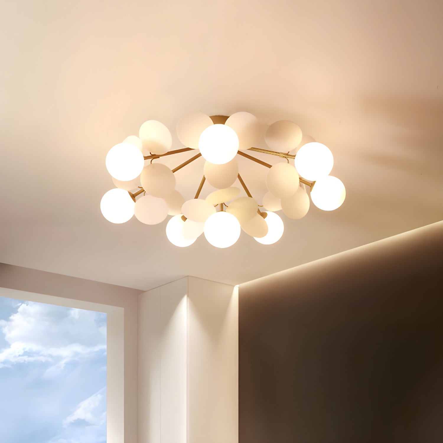 Round Macaron Ceiling Lamp | Colorful Metal & Glass Design for Children's Rooms, Offices & Indoor Spaces