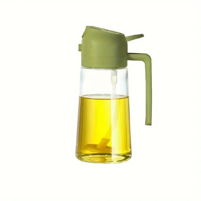 2 in 1 Oil Spray and Pour Bottle - 470ml Dispenser for Olive Oil Cooking