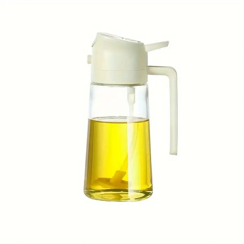 2 in 1 Oil Spray and Pour Bottle - 470ml Dispenser for Olive Oil Cooking