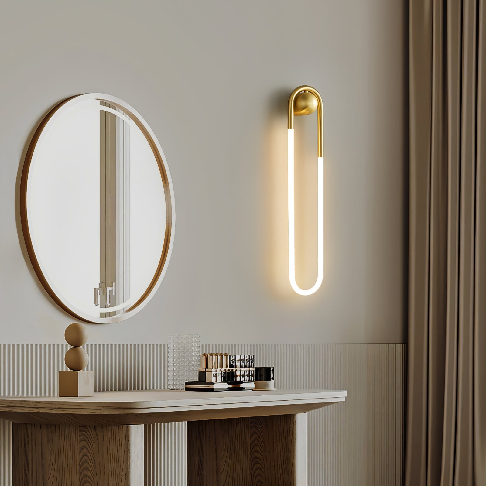 LED Wall Lamp - Rudi Loop Design - Modern Lighting Fixture for Living Room & Bedroom