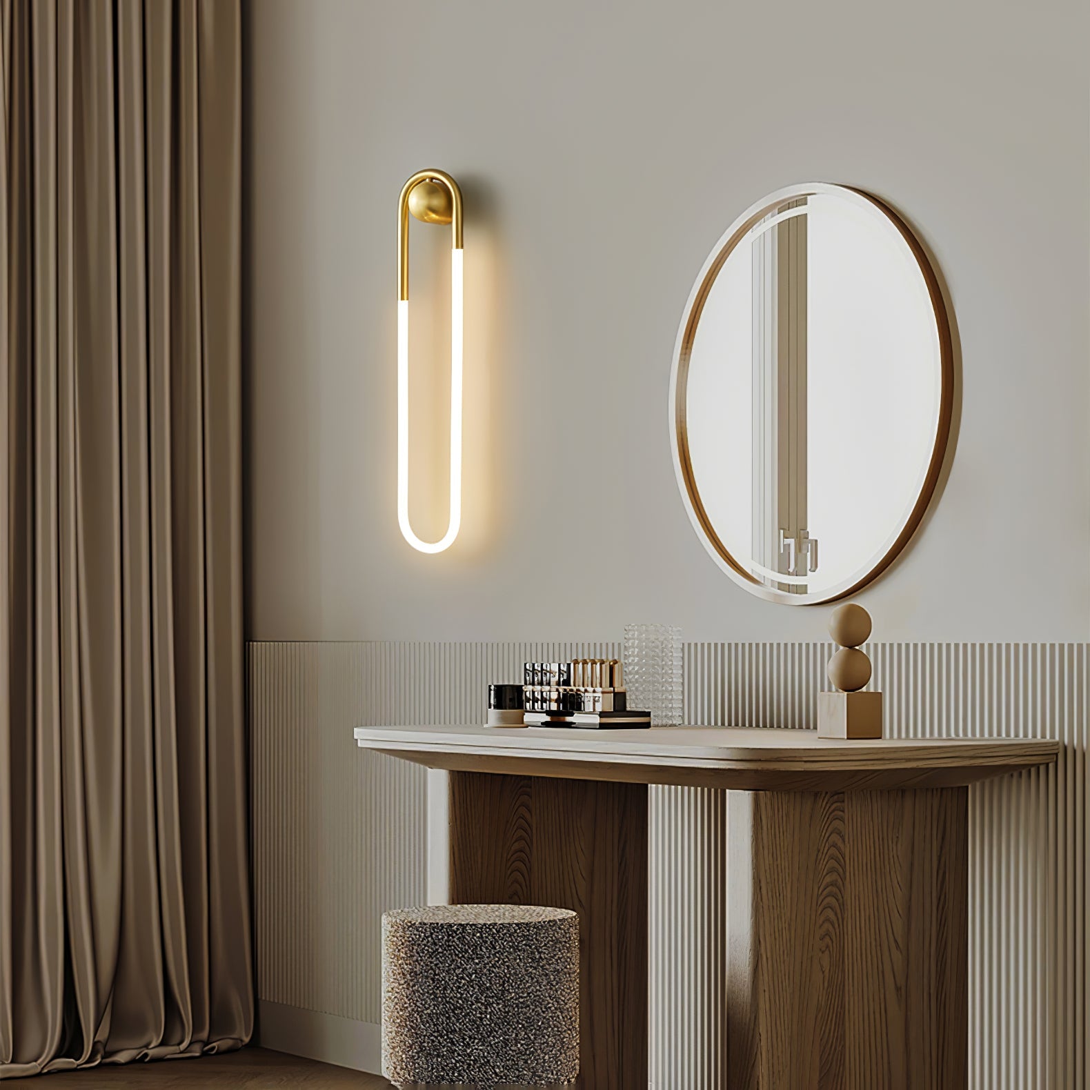 LED Wall Lamp - Rudi Loop Design - Modern Lighting Fixture for Living Room & Bedroom