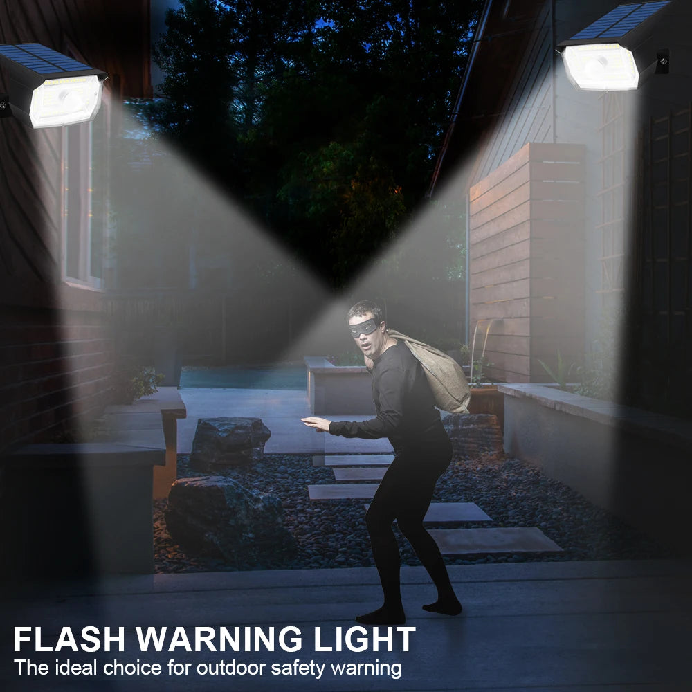 LED Solar Landscape Spotlights - Waterproof Motion Sensor Outdoor Lighting for Garden, Yard, Pathway & Porch - 3 Modes