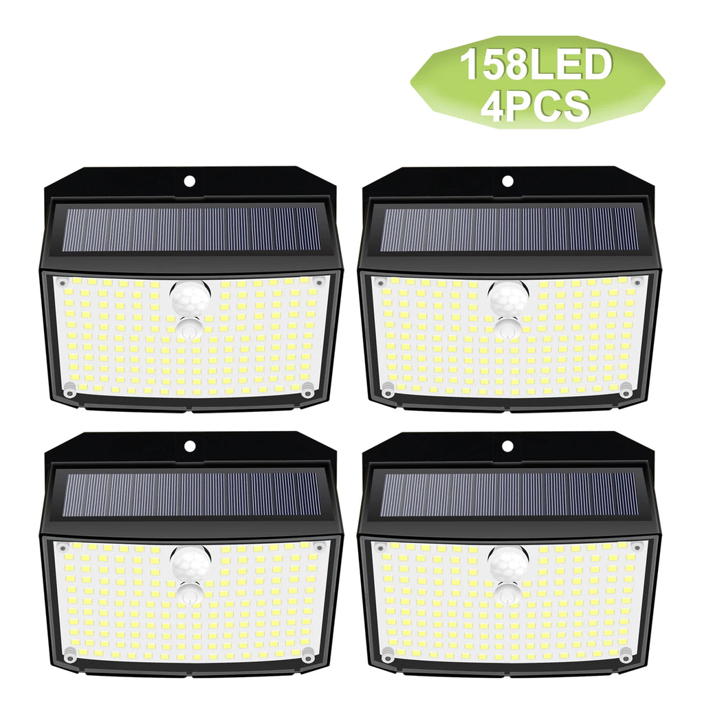LED Solar Wall Lights - Outdoor Motion Sensor Security Light with 3 Modes, Waterproof Garden & Garage Wall Lamp for Courtyards